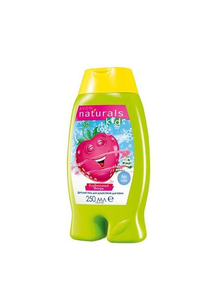 Гель для душа и пена для ванны 2-в-1 «Вкусненькая клубника» 250 мл. Avon (334718297)