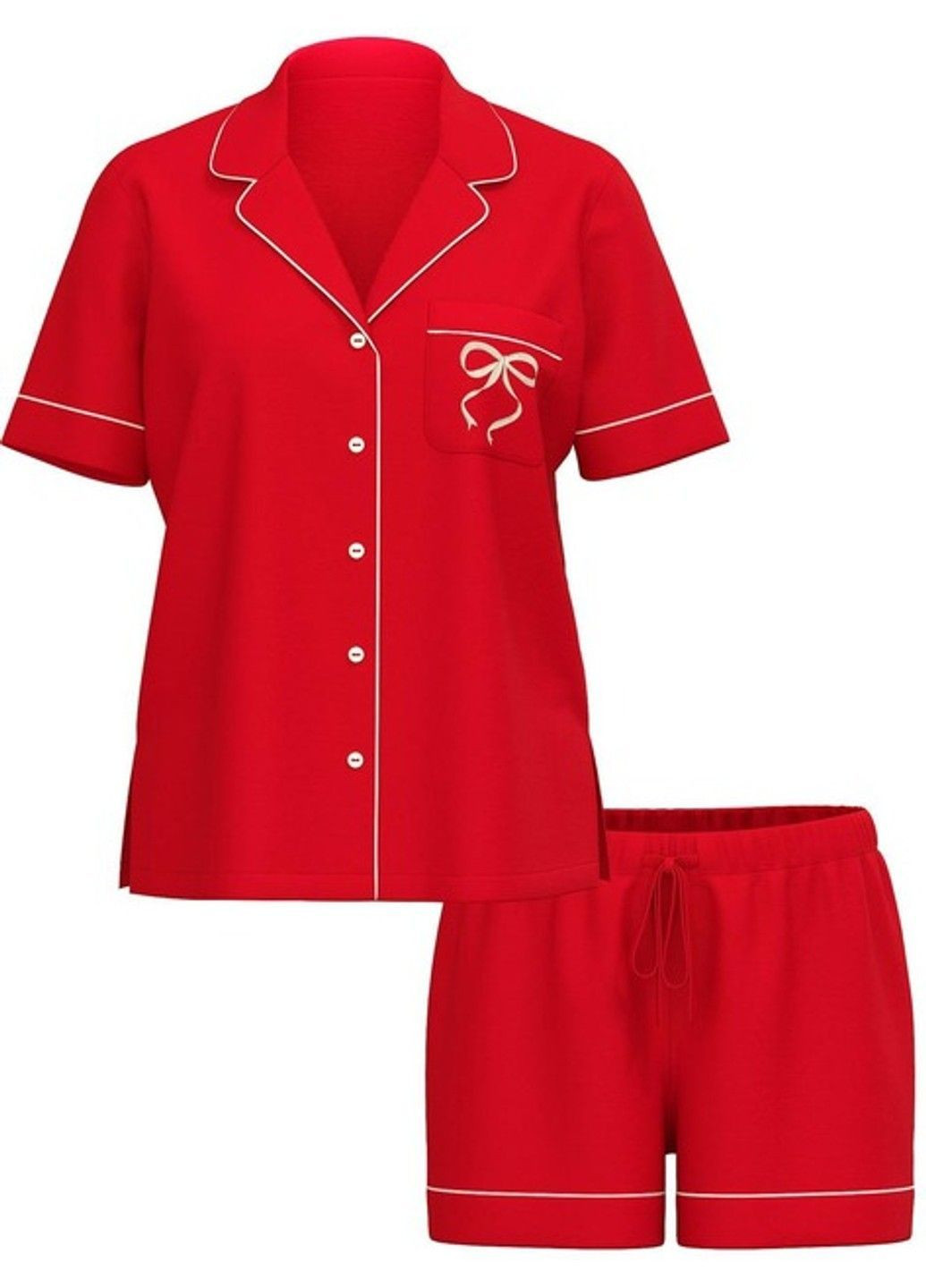 Красная всесезон пижама модал modal soft short pajama set Victoria's Secret