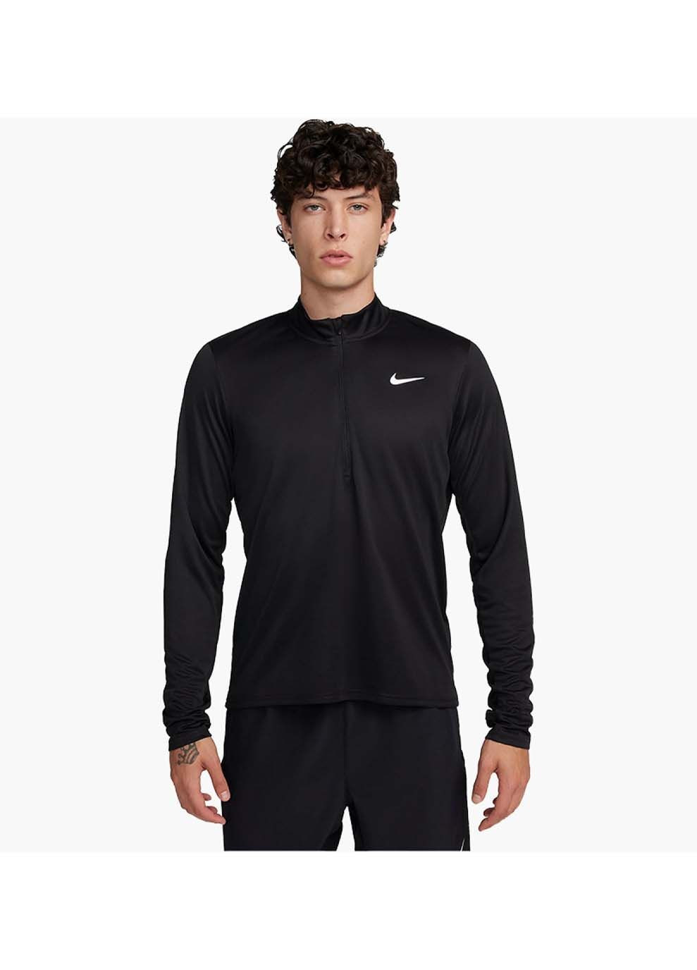 Чоловічий Лонгслів M NK DF PACER TOP HZ Чорний Nike чорний