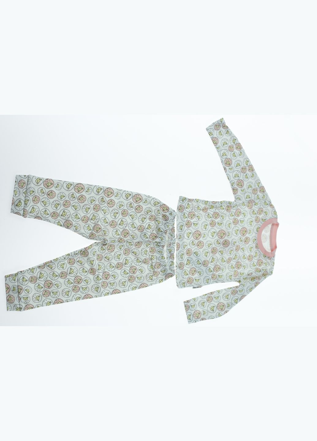 Розовая пижама с длинным рукавом для девочки трикотажная с овечкой розовая 104 см (40282) BABYKROHA