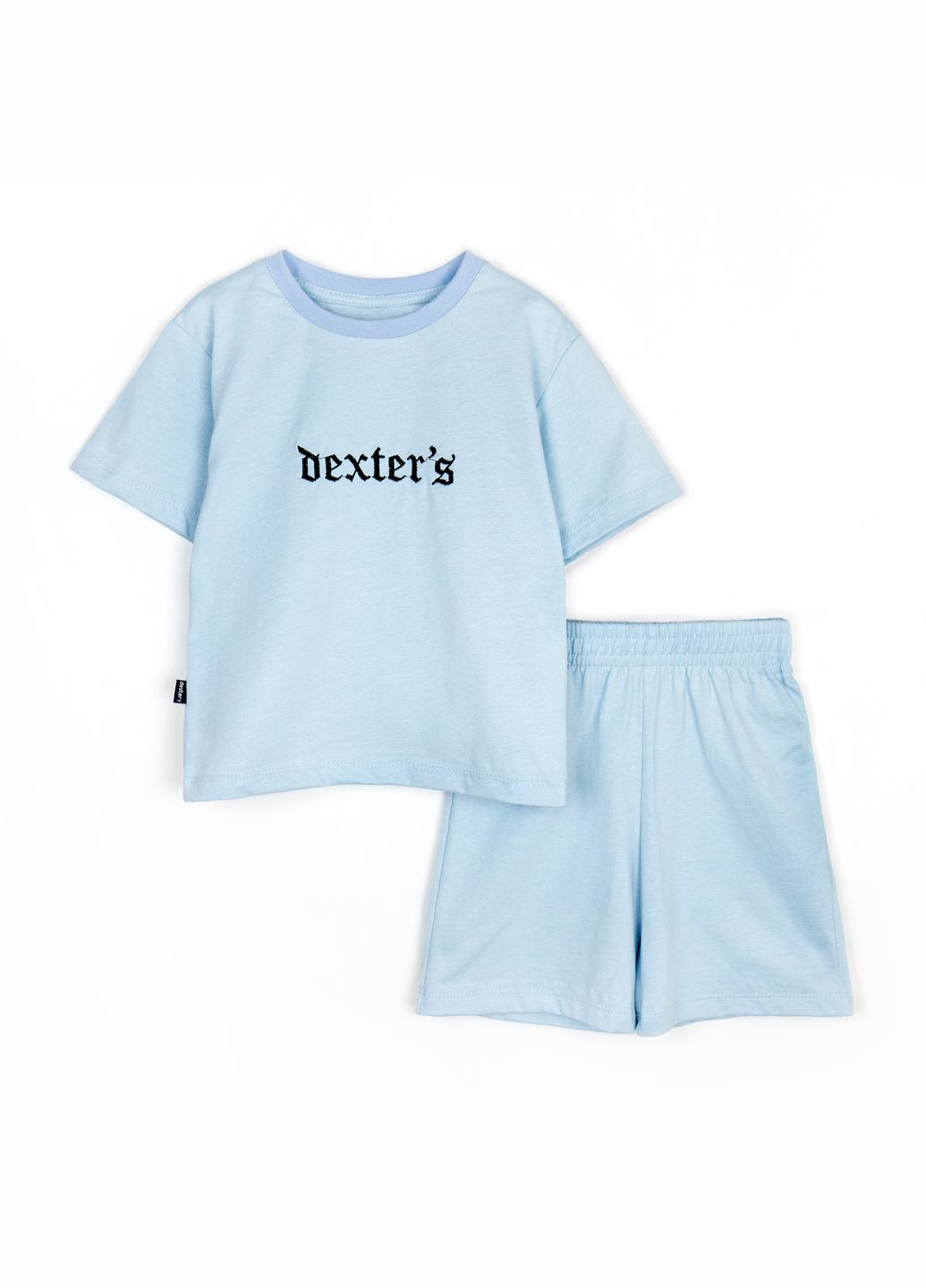 Комплект футболка та шорти з вишивкою Dexters Блакитний dexter's (335130753)