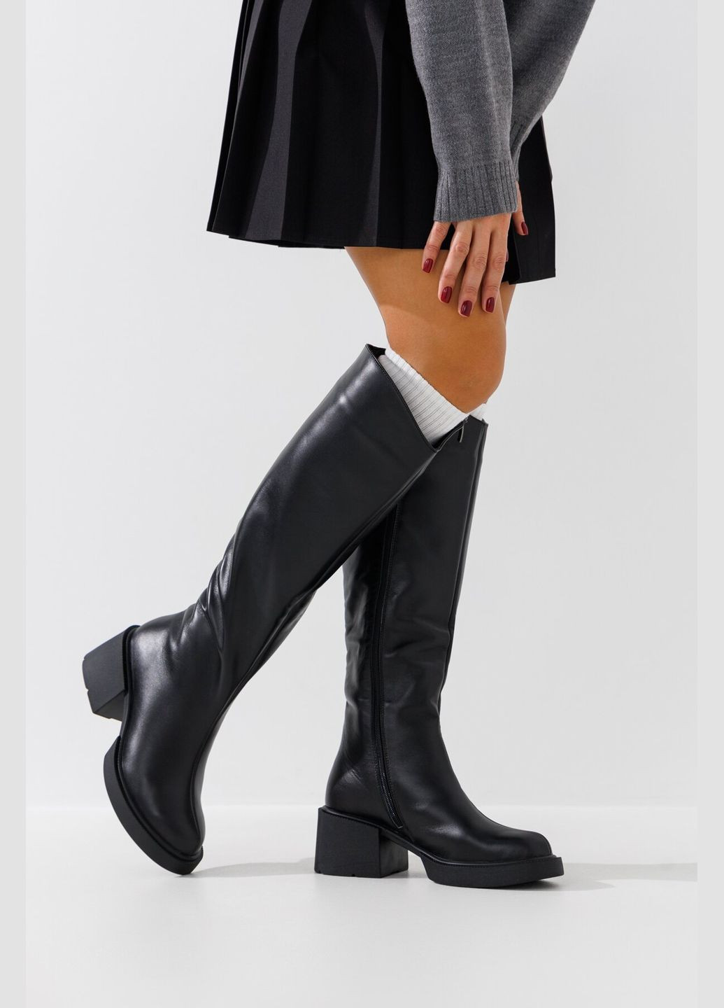 Зимние сапоги женские 4017 черный shop (2000990069245) Stepln