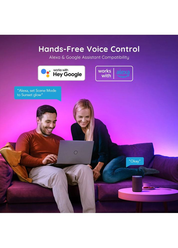 Умная светодиодная лента H618С RGBIC Basic Wi-Fi + Bluetooth LED Strip (H618C3D1) Govee (322937109)