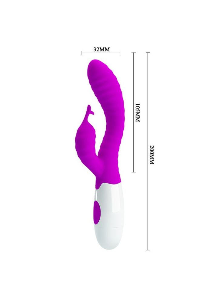 Вибратор c ребристым рельефом фиолетовый Pretty Love "HYMAN" LyBaile (301510019)