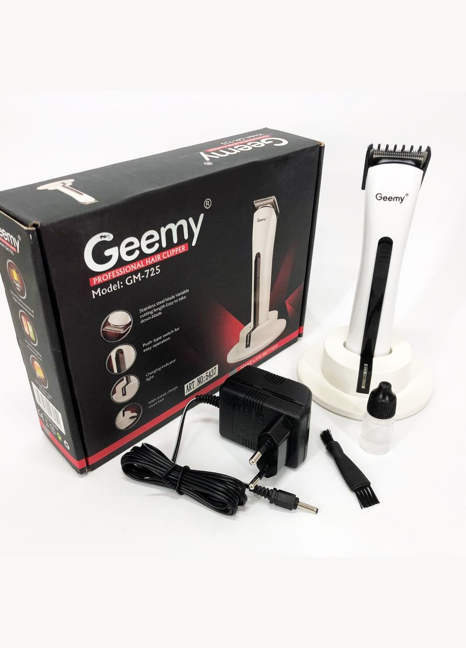 Бездротова машинка для стрижки волосся GM-725, Професійна бритва-машинка для стрижки волосся Gemei (364663778)
