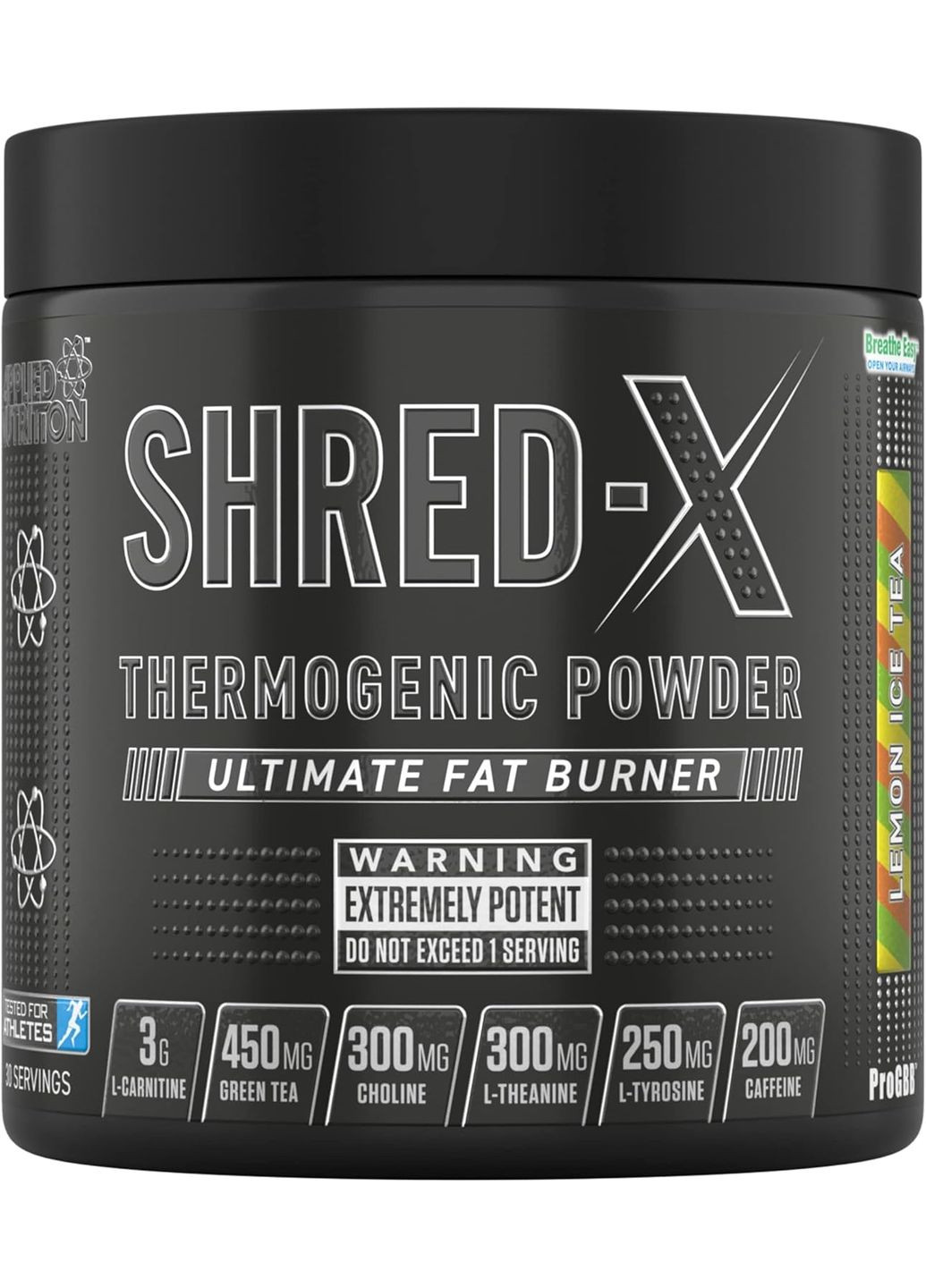 Жироспалювач Shred X Fat Burner (300g - 30 Servings) (Lemon Ice Tea) Applied Nutrition (337176561)