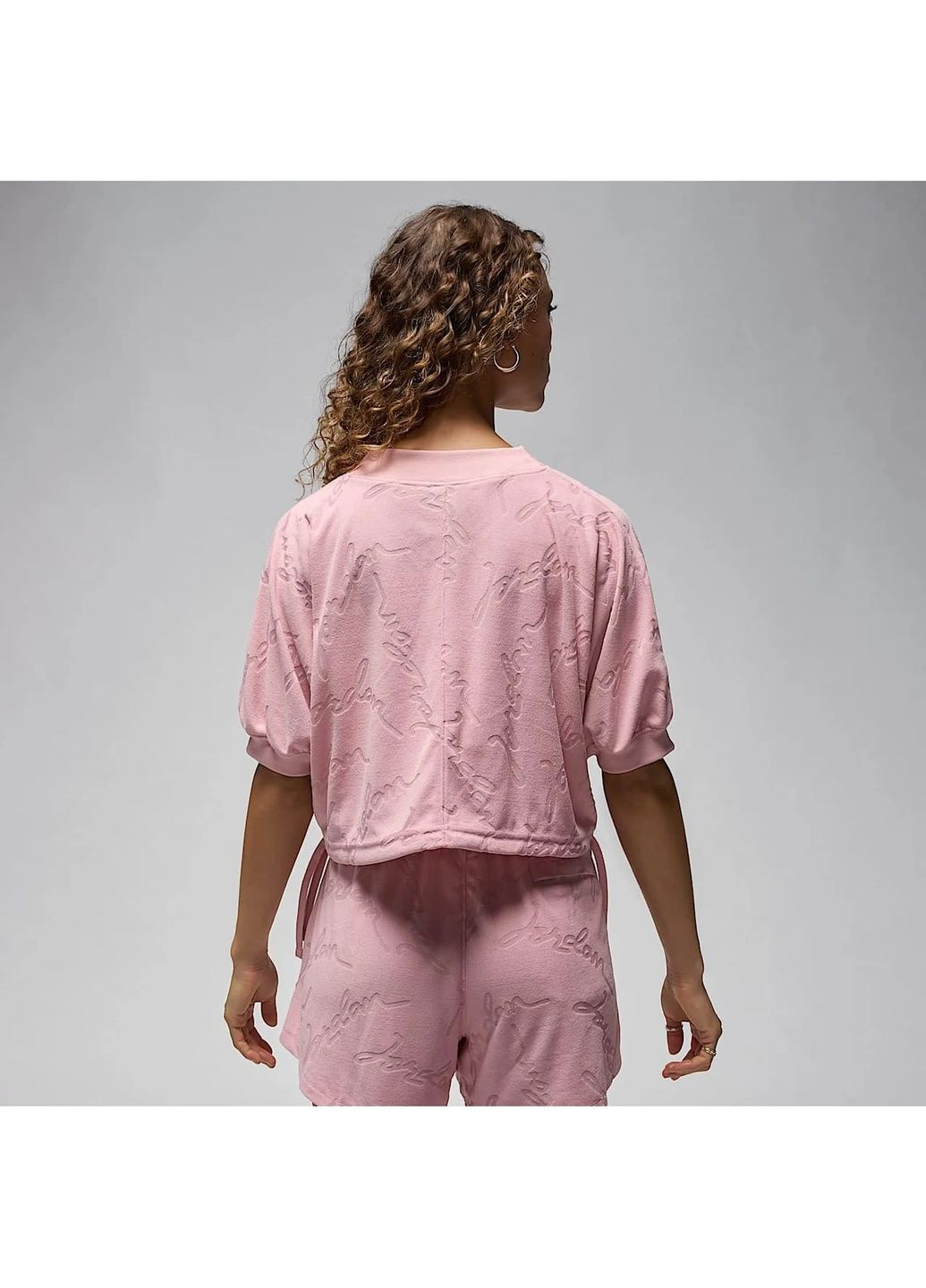 Женская футболка Ss Knit Top Ssnl Pink Air Jordan - (365962313)