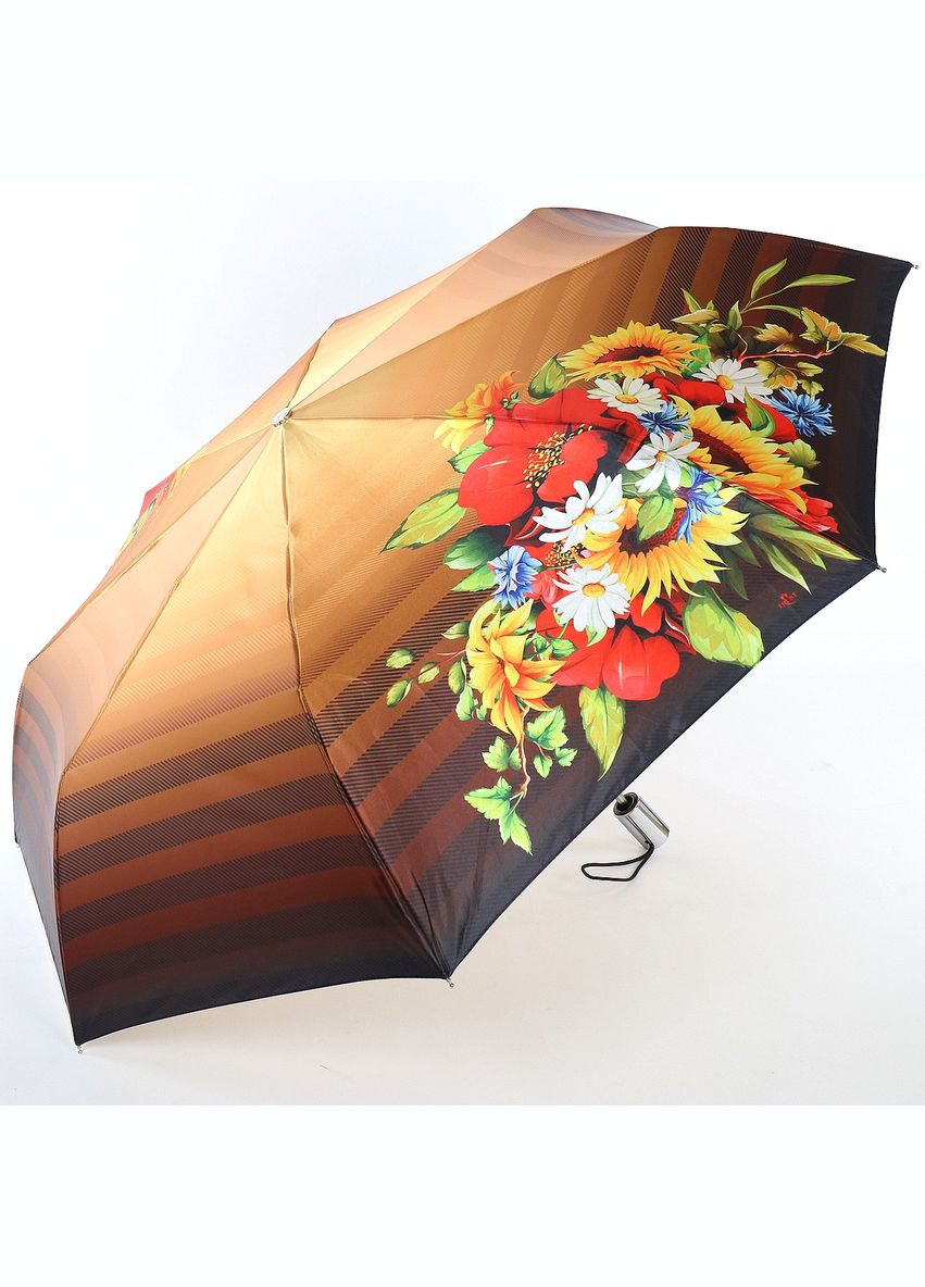Коричнева атласна жіноча парасолька повний автомат Trust середня система антивітер (306442934)