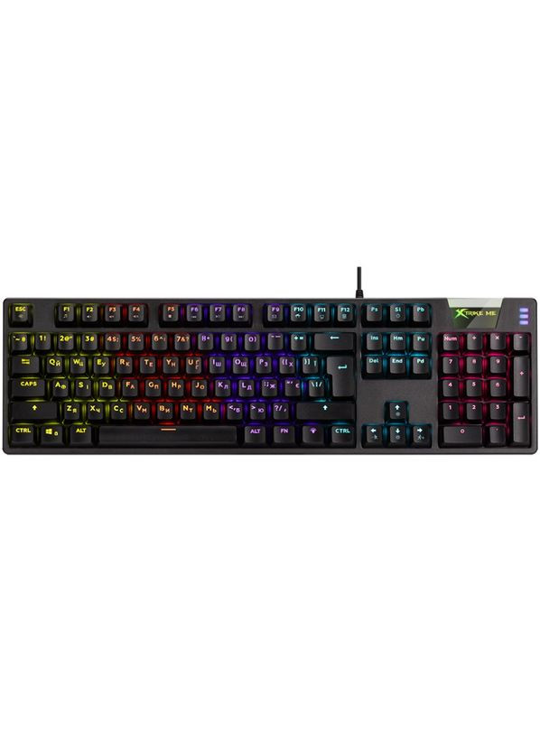 Клавиатура игровая механическая GK981 RU 104кл. радужная LED подсветка, USB, черная XTRIKE ME (314931005)