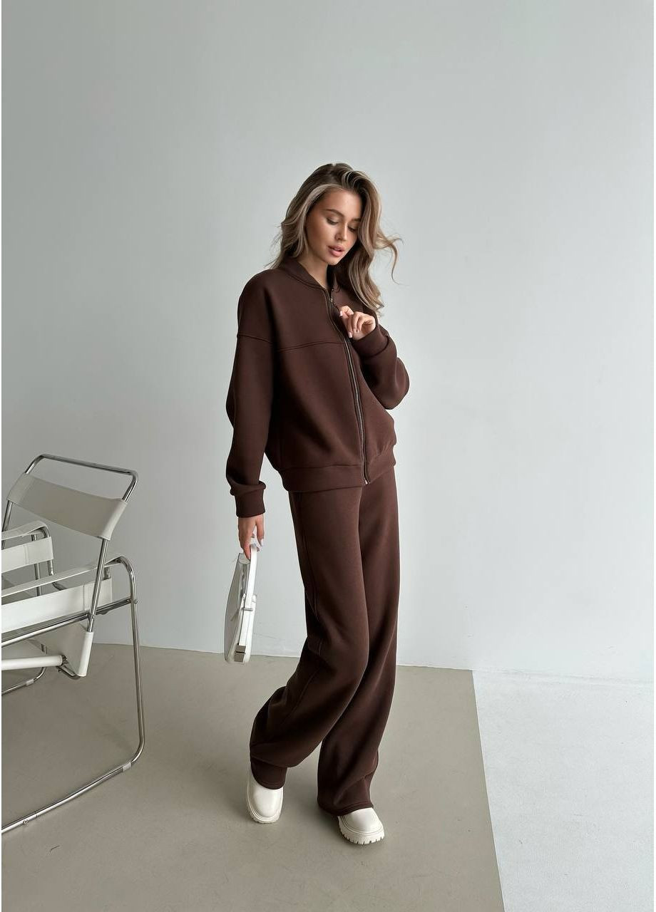 Костюм новинка спортивный турецкая трехнить на флисе пенье,штаны и кофта Україна (362941640)