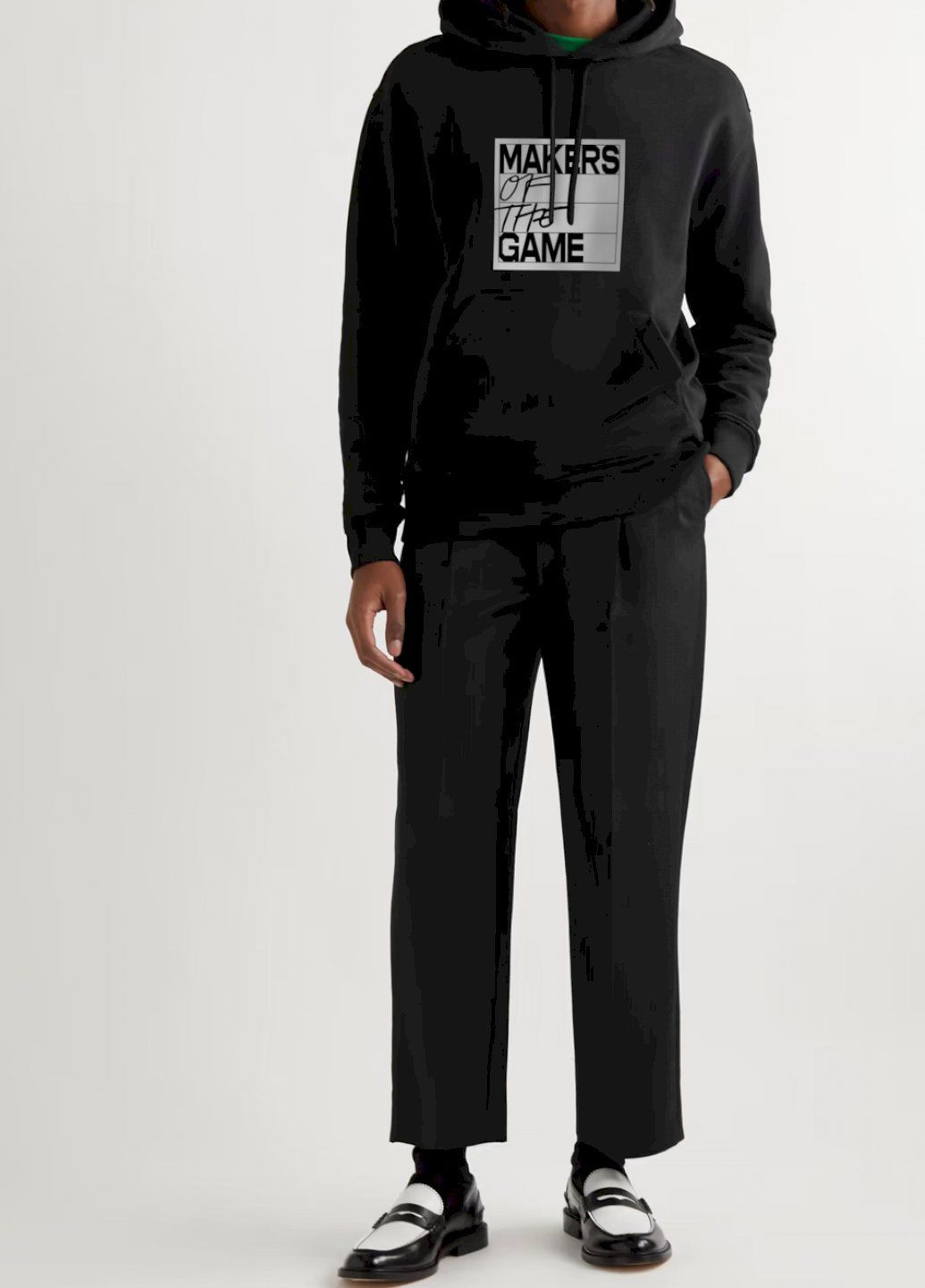 Черный худи мужская черная с флисом YAPPI рисунок (305003870)