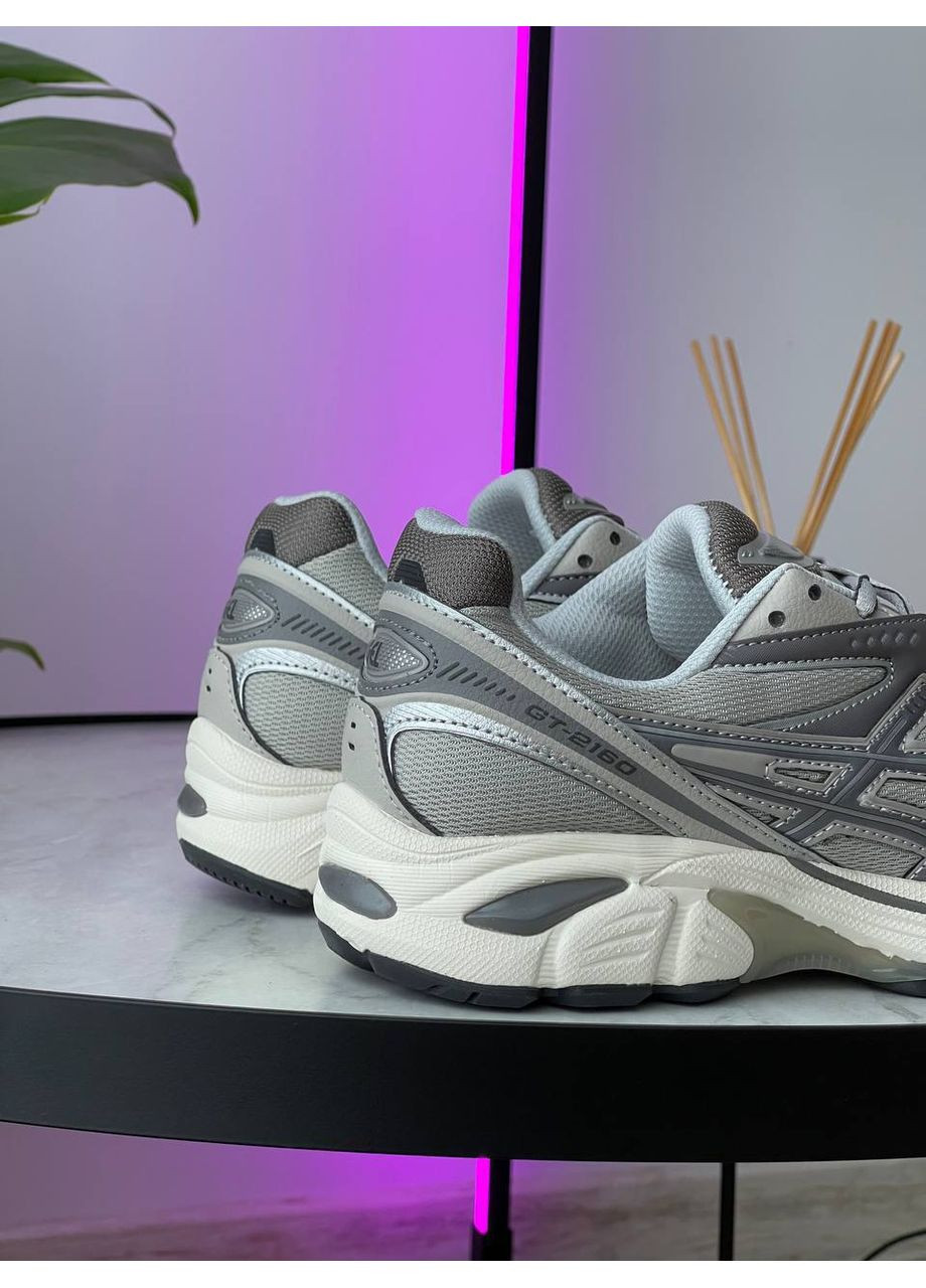 Серые демисезонные кроссовки мужские и женские asics gt-2160 gray beige | асикс gt-2160 серые бежевые No Brand
