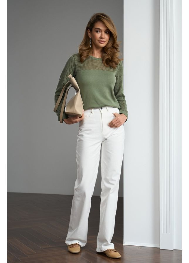 Джинсы 3593 Молочный Triko Bakh - (368651452)