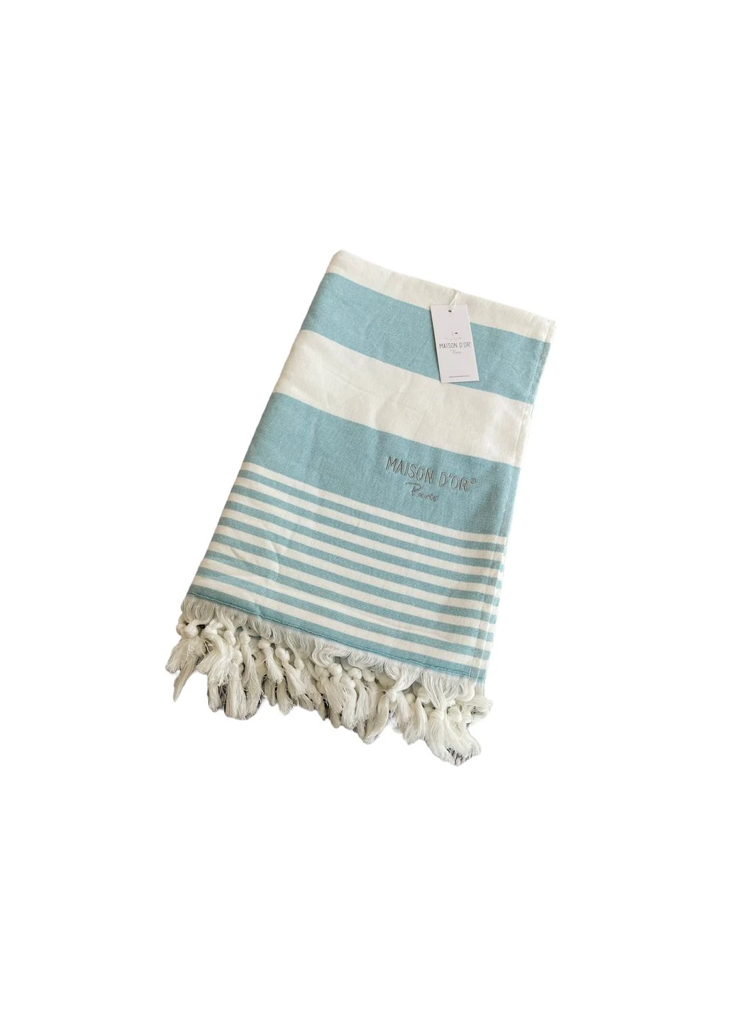 Пляжное полотенце Maison Dor Primavera Beach Turquoise хлопок 100-200 см бирюзовое Maison D'or бирюзовый