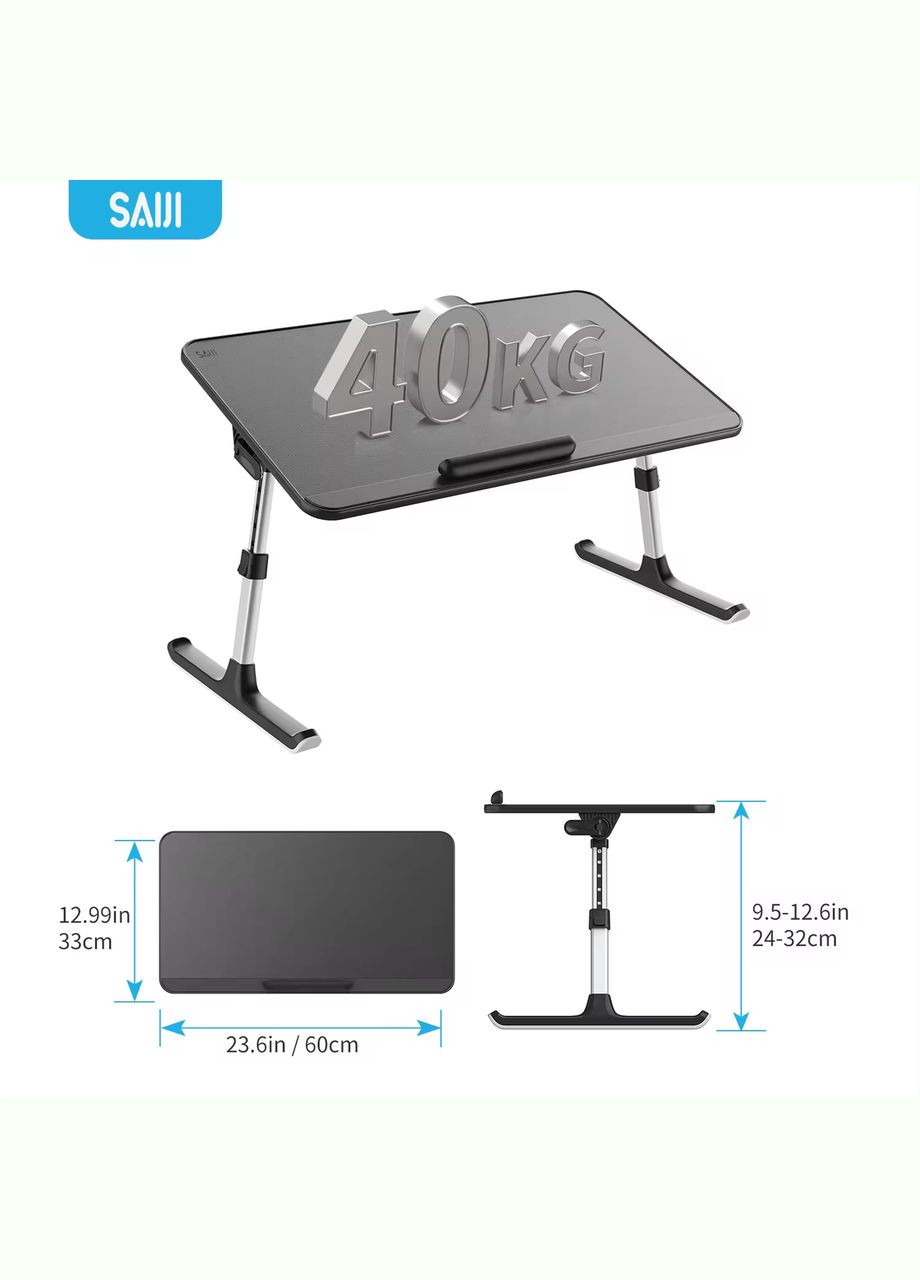 Столик для ноутбука AL33 Black 17` 600 x 330 мм, Laptop Table VHG (334305020)