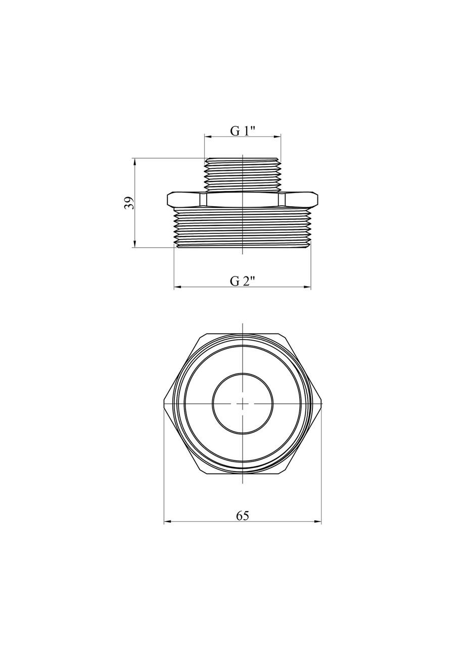 Ніпель перехідний посилений 2"х1" ЗЗ латунний УК0523-В Lexline (332958681)
