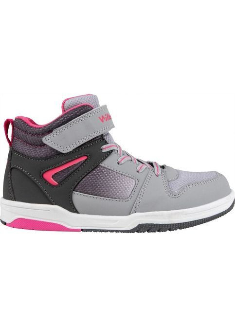 Осінні підліткові кросівки для дівчинки Willard на липучці до кісточки сірі рожеві No Brand (365657998)