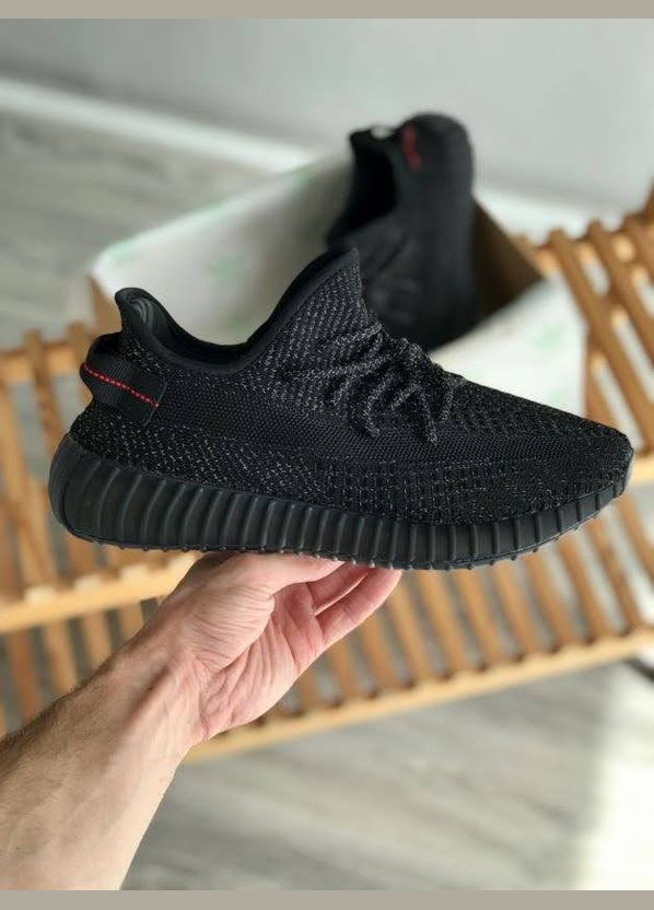 Кросівки жіночі і чоловічі Adidas Yeezy boost 350 reflective black | Адідас Ізі буст 350 рефлективні чорні No Brand чорні демісезони (307397788)