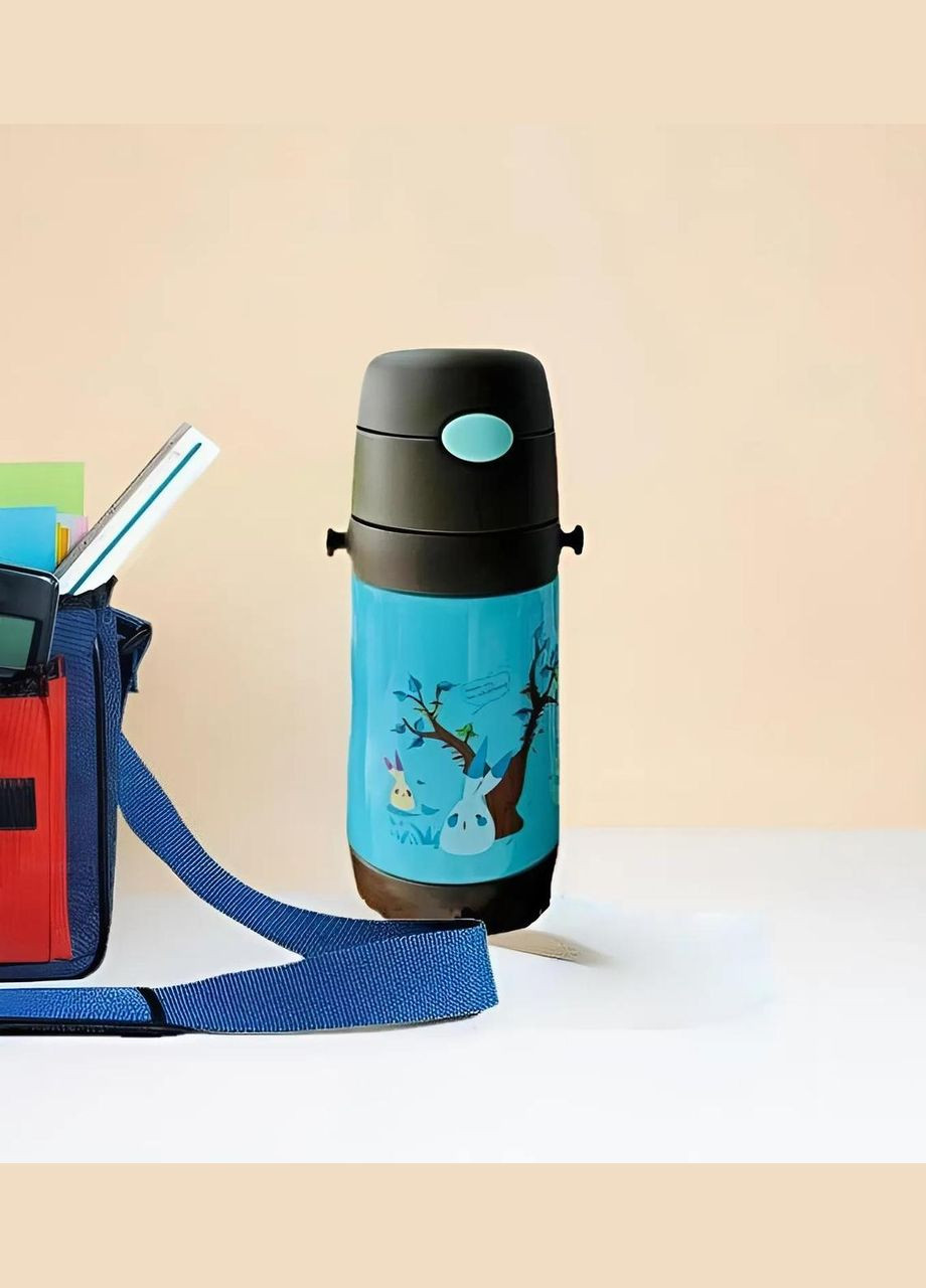 Термос поильник детский с трубочкой и ремешком Blue Rabbit 350 мл Stenson (342098919)