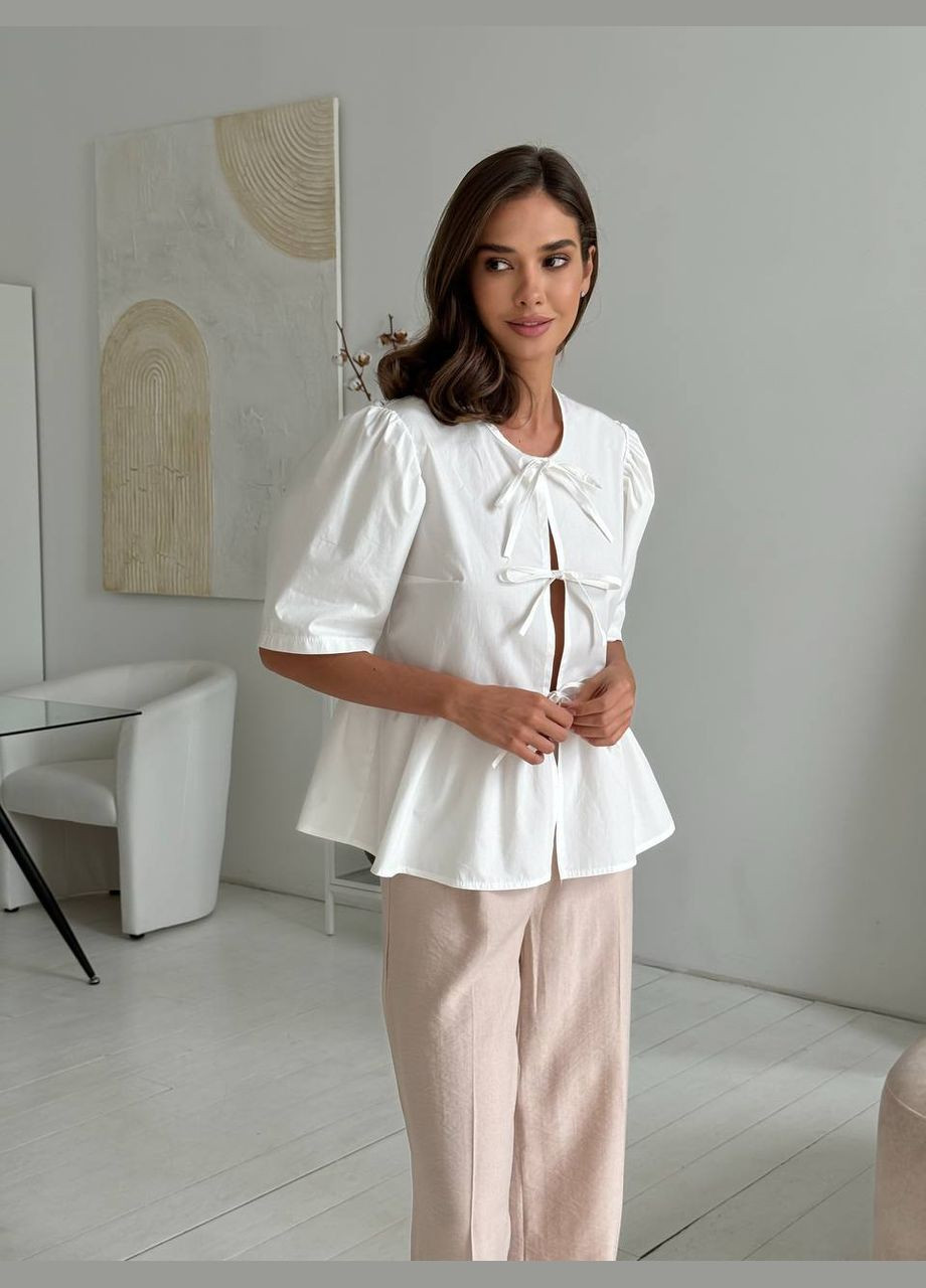 Белая праздничный, повседневный, кэжуал, коктейльный рубашка Україна с коротким рукавом