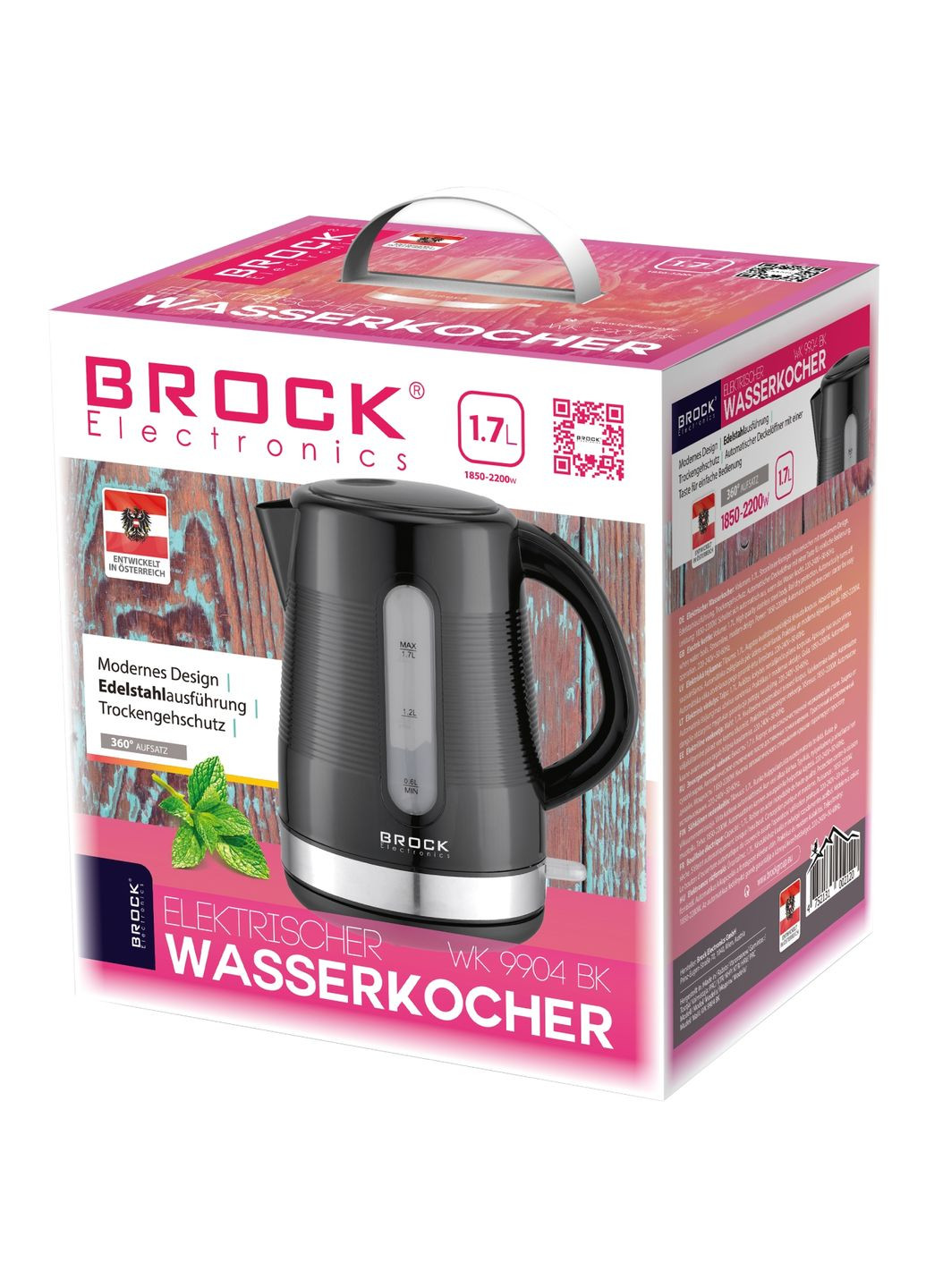 Электрочайник WK 9904 BK 1850Вт/1.7л/ BROCK (347174639)