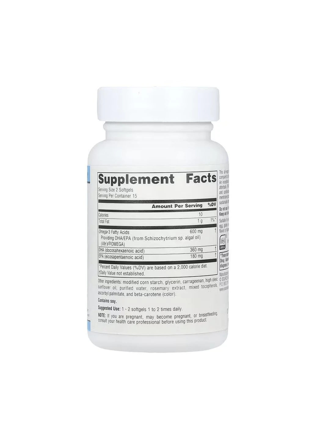 Vegan Omega-3s EPA-DHA 300 mg - 30 softgels Source Naturals (380952024)