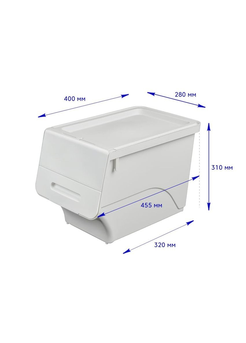 Контейнер для зберігання 45.5х28.5х31см Білий SW-00002421 Sticker Wall (337178348)