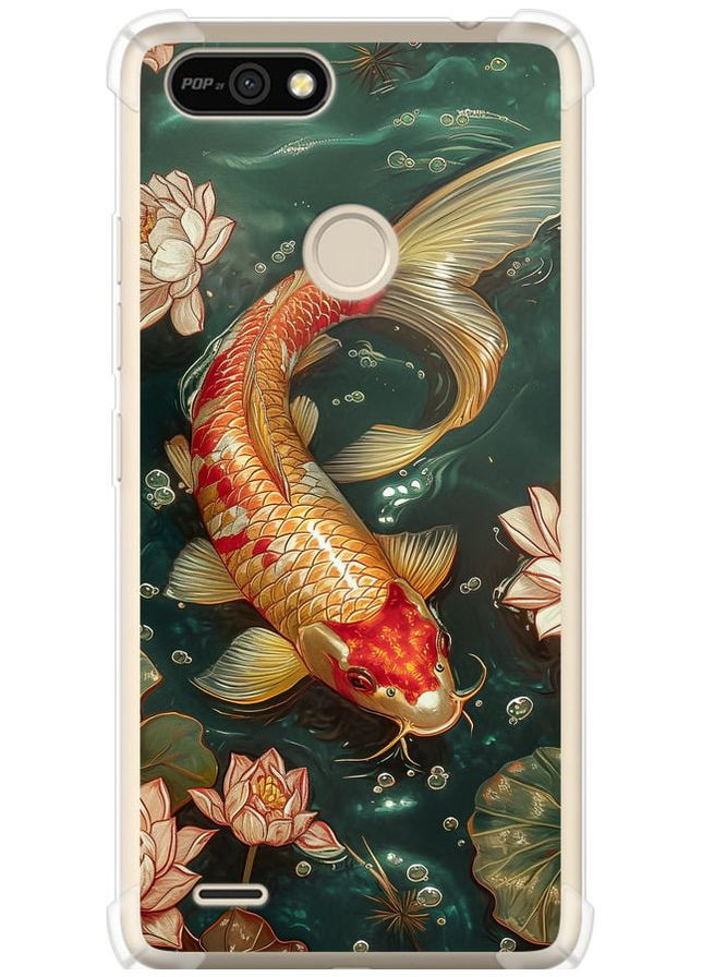 Силикон с усиленными углами чехол 'Мелодия Лотоса' для Endorphone Tecno Pop 2F B1F (291127765)