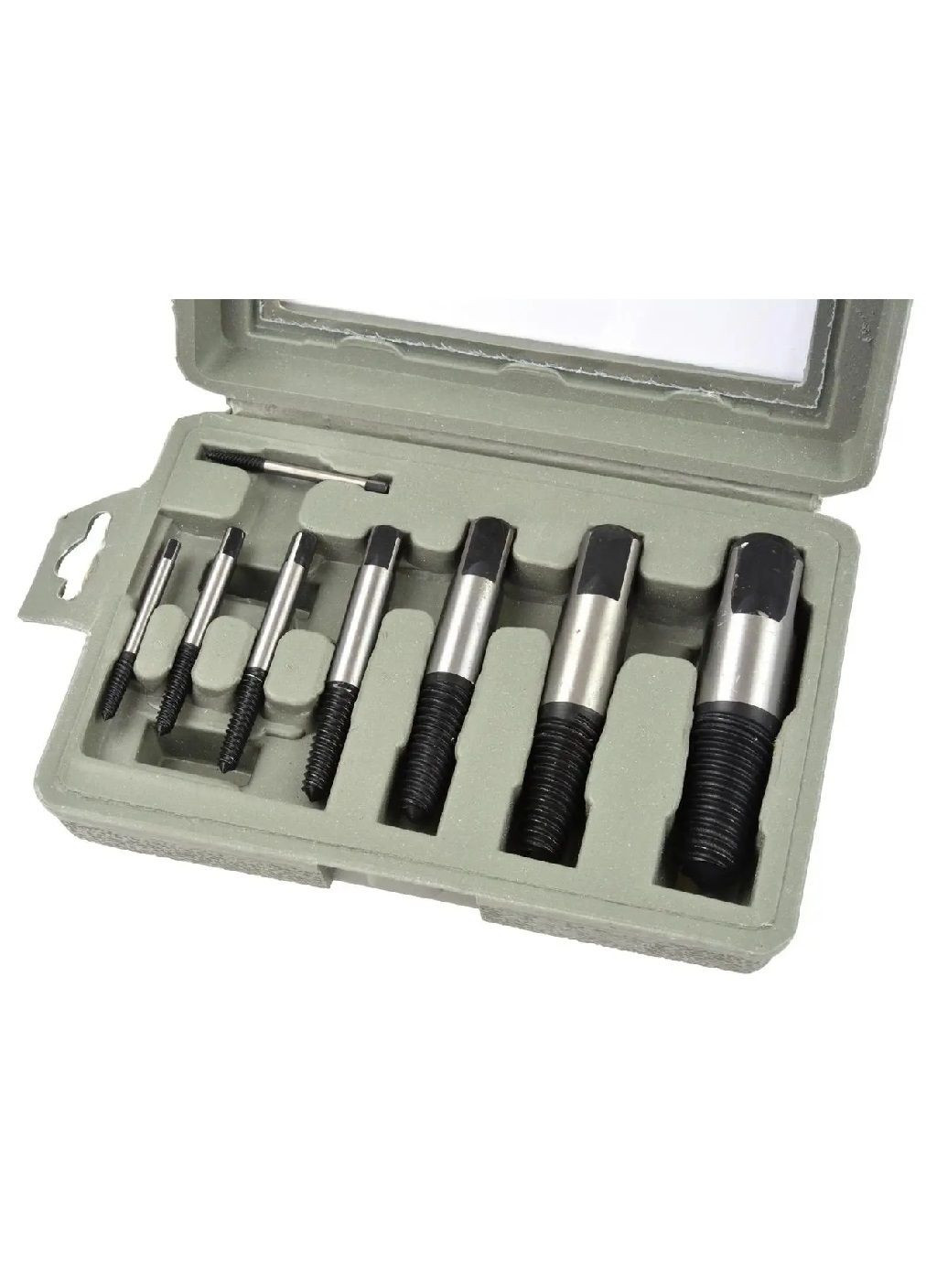 Набор комплект экстракторов разного размера для откручивания поврежденных гаек болтов в кейсе 8 предметов (479380-Prob) Unbranded (317450517)