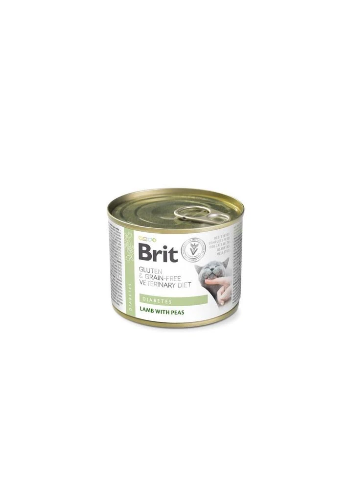 Влажный корм Grain Free Veterinary Diets Diabetes для кошек с сахарным диабетом с ягненком и зеленым горошком Brit (388184993)