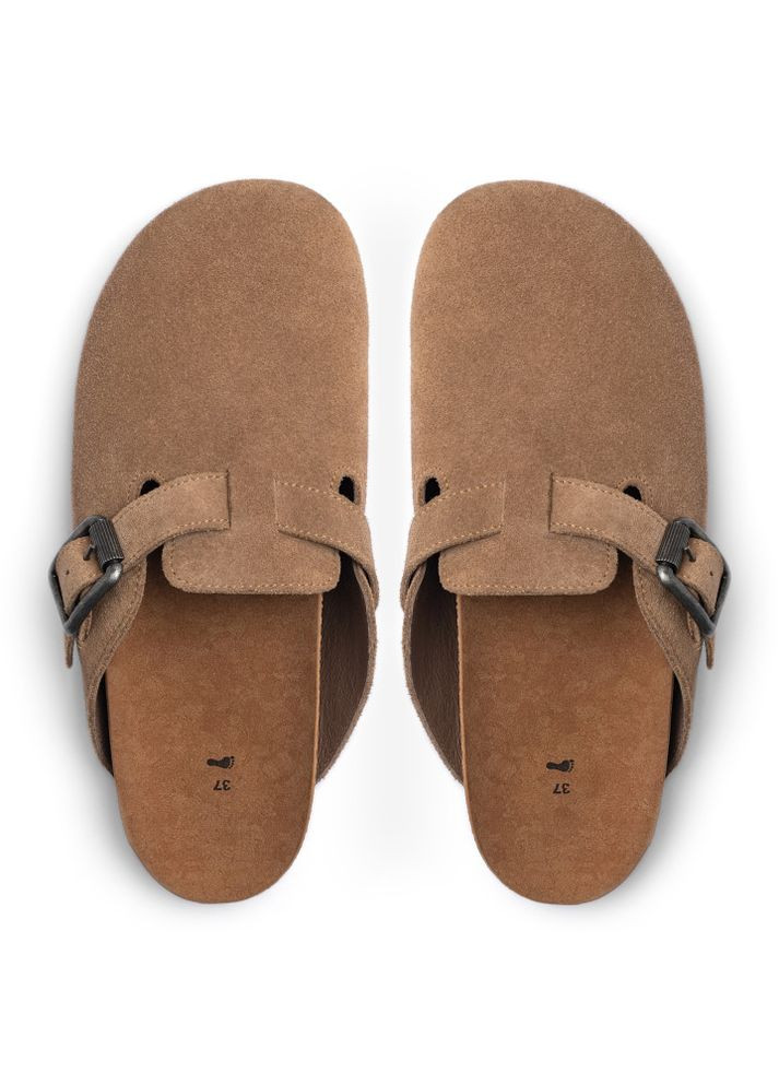 Клоги жіночі Luna з натуральної замші беж Oldcom ERT (334098262)