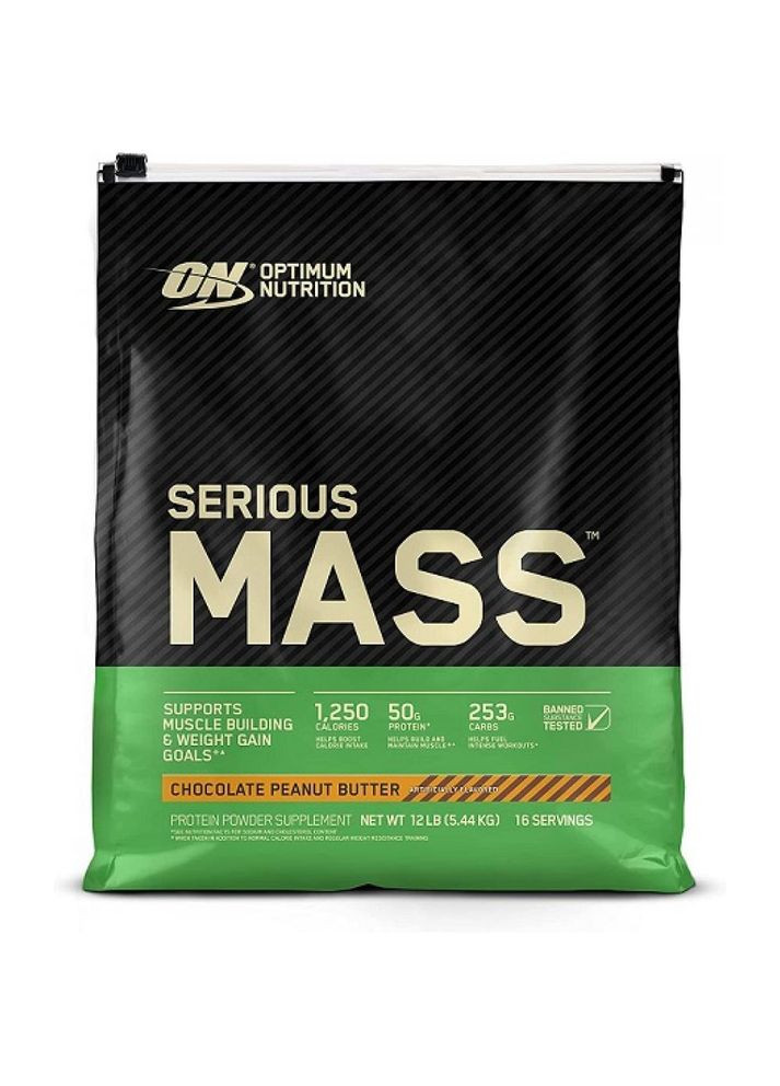 Гейнер для набора массы Serious Mass 5450 г Ваниль 1260 калорий Optimum Nutrition (369474242)
