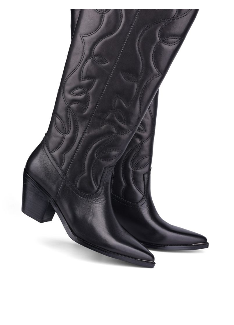 Жіночі Чоботи JR087-11 Чорний Шкіра MIRATON (304529461)