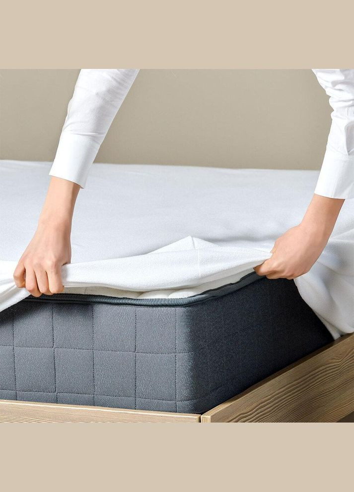 Наматрацник Аква стоп 180х200х23 см непромокальний натяжний з гумкою захисний антиалергенний бавовна IDEIA (367727512)