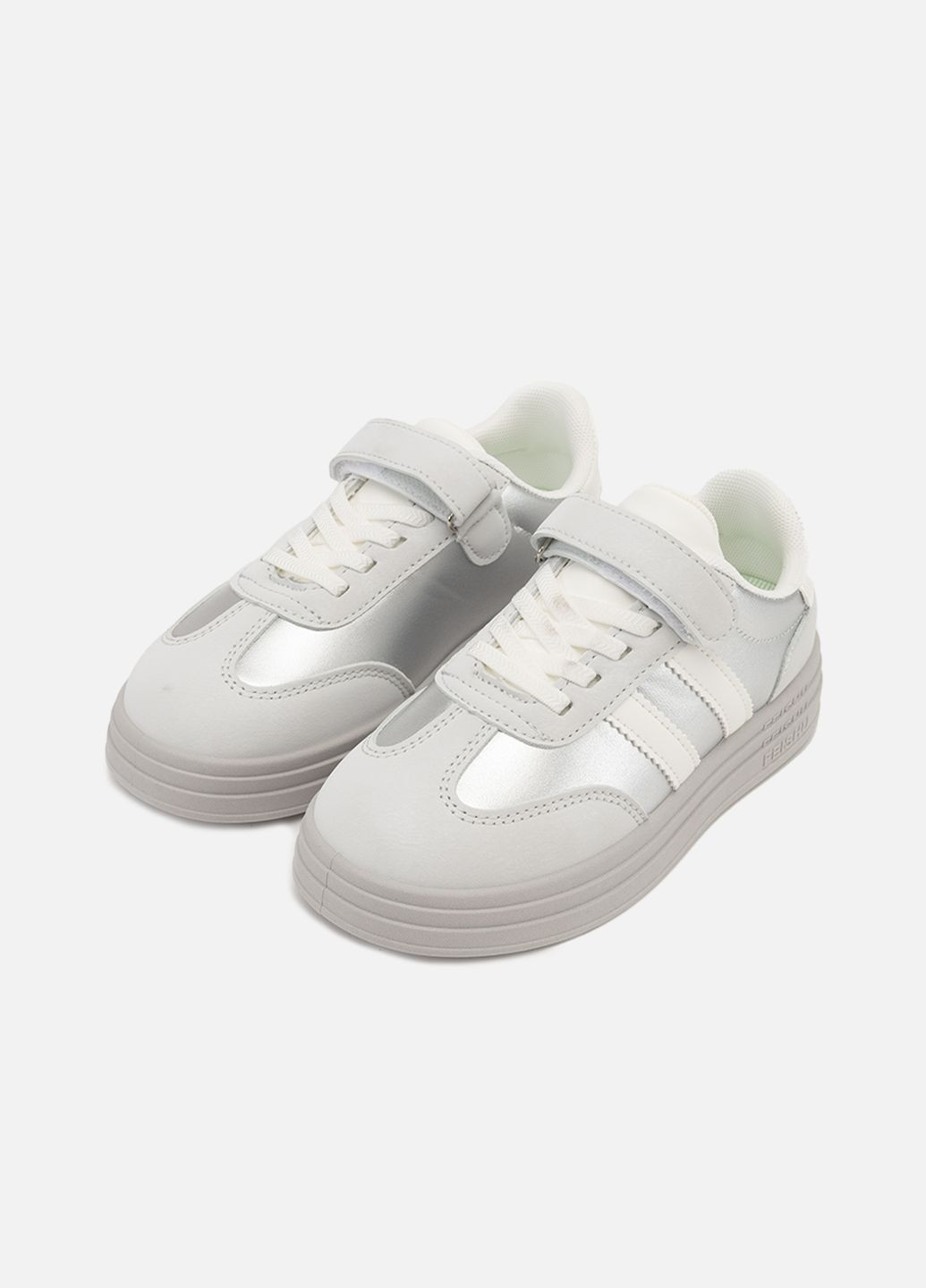 Серые кеды на платформе для девочки цвет серый cb-00264535 No Brand