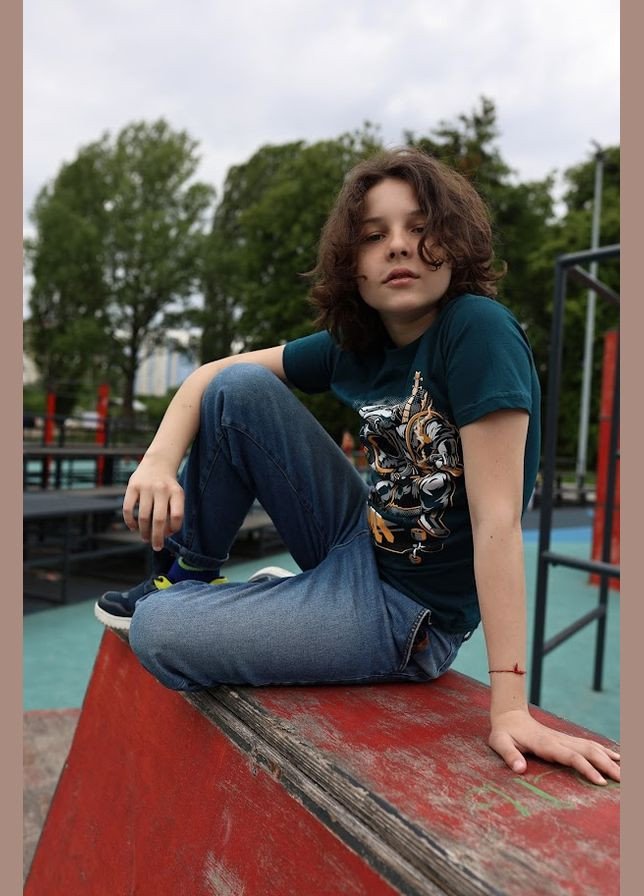 Смарагдова літня футболка для хлопчика (підліткова) hc (h001-6021-4) Be in fashion