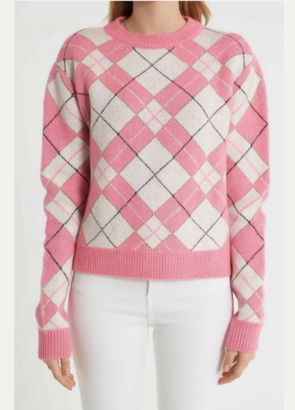 Комбинированный свитер свободного кроя джемпер Robin