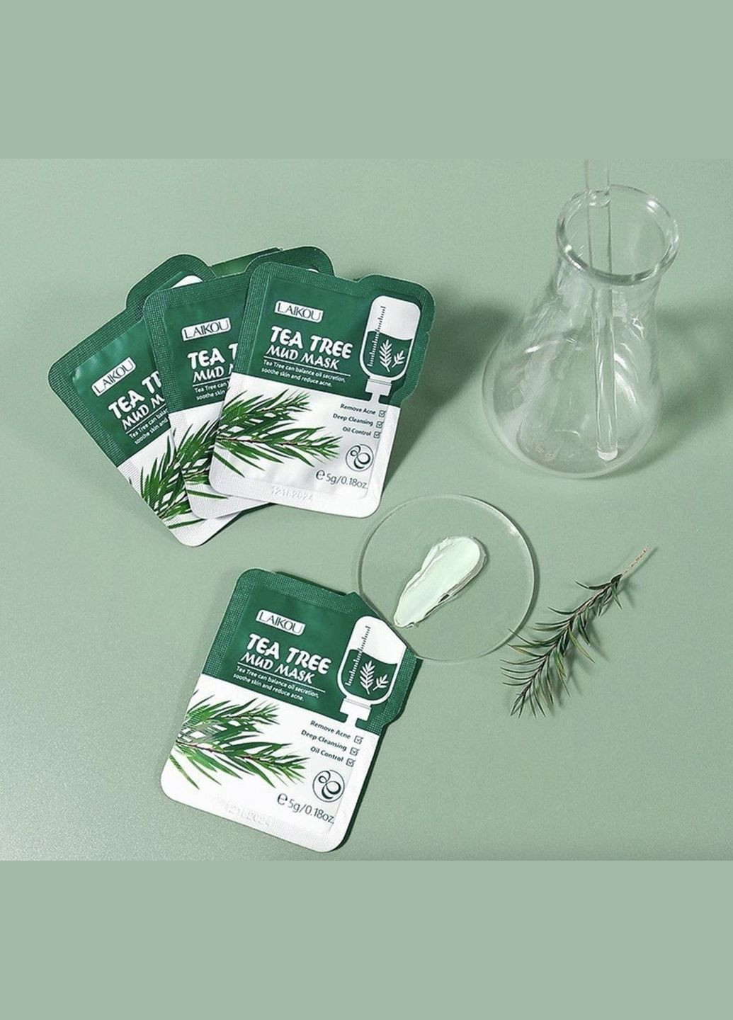 Глиняная маска для лица Tea Tree Mud Mask 5 г Laikou (335057290)