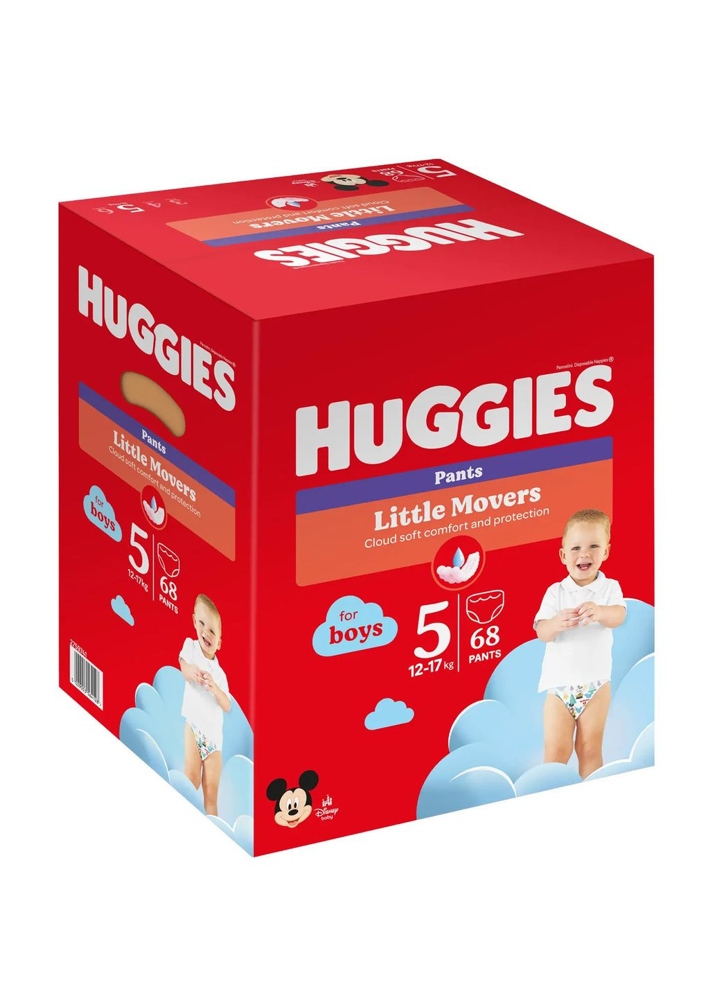 Подгузники-трусики для мальчиков Little Movers Pants 5 (12-17 кг), 68 шт. Huggies 2558061 (327223417)