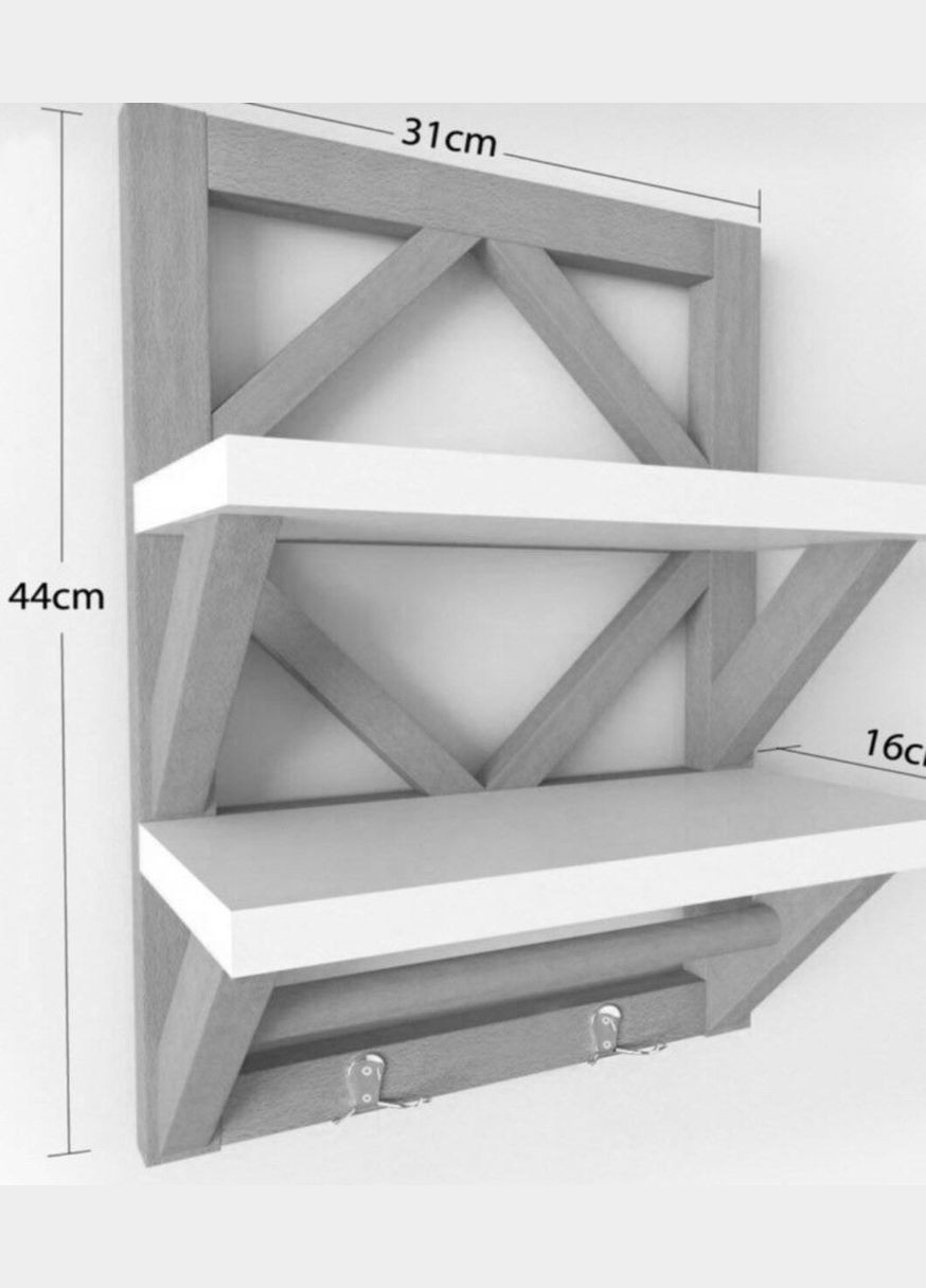 Полиця для ванної з дерева Арефт бланже-зефір (ВНП-01470120) No Brand (328091829)