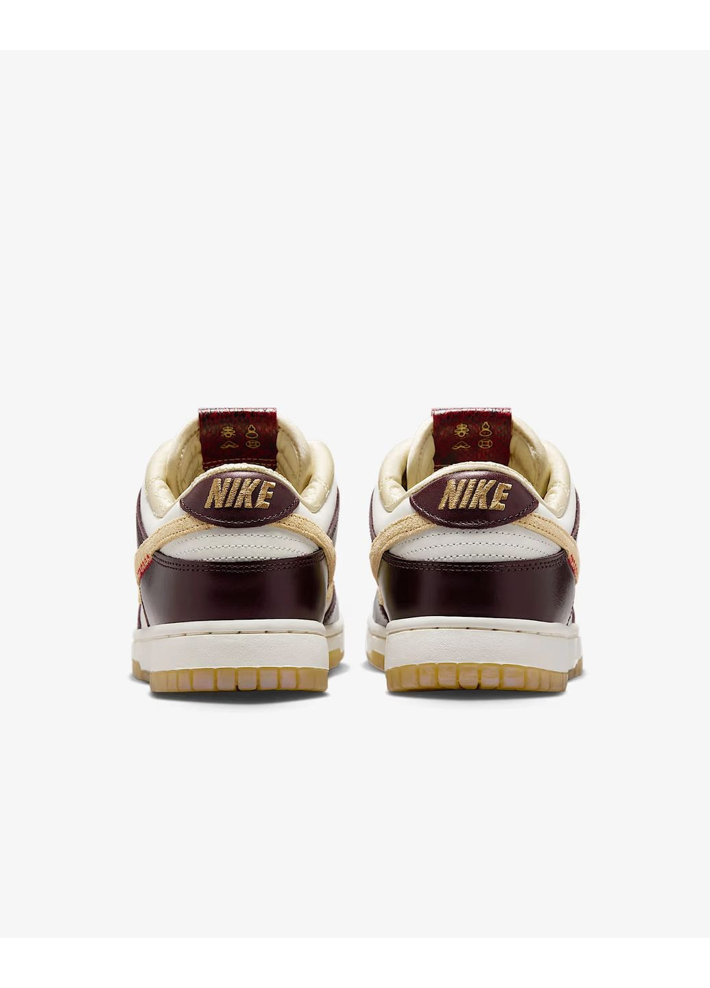 Кроссовки женские Dunk Low LX HV5991-171 весна-осень кожа текстиль бело-коричнево-золотые Nike белые всесезоны (350936805)