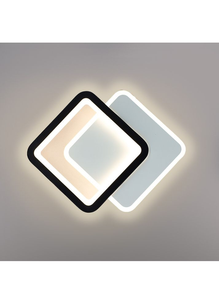 Настенно-потолочный светодиодный светильник бра VIVA 28Вт 2S 250×250×40мм Черно ESLLSE (354298557)