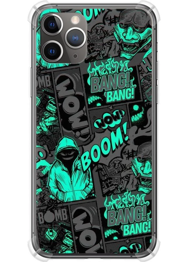 Силикон с усиленными углами чехол 'Комикс бум' для Endorphone Apple iPhone 11 Pro Max (401679079)