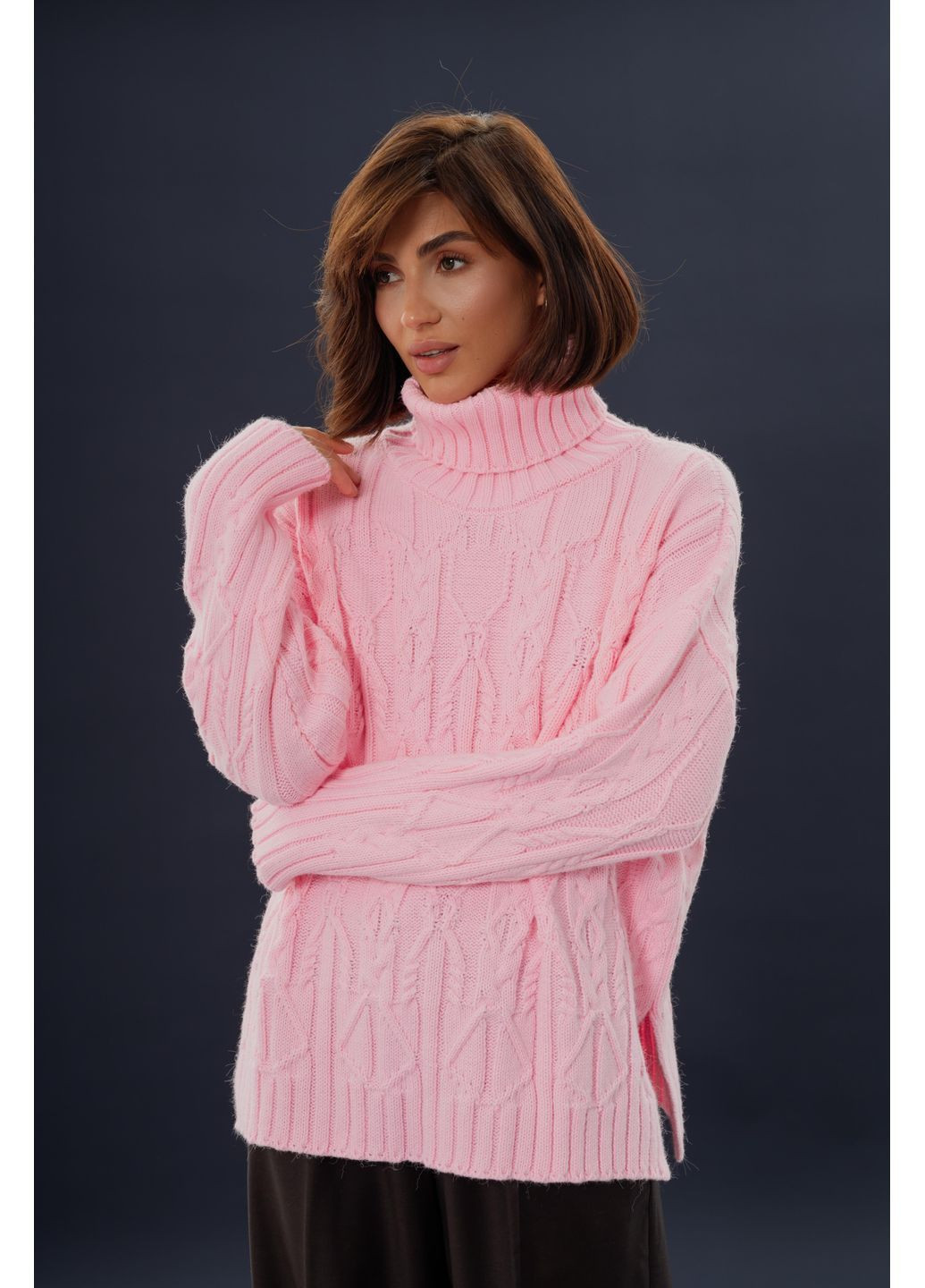 Рожевий светр "альпака" Merge