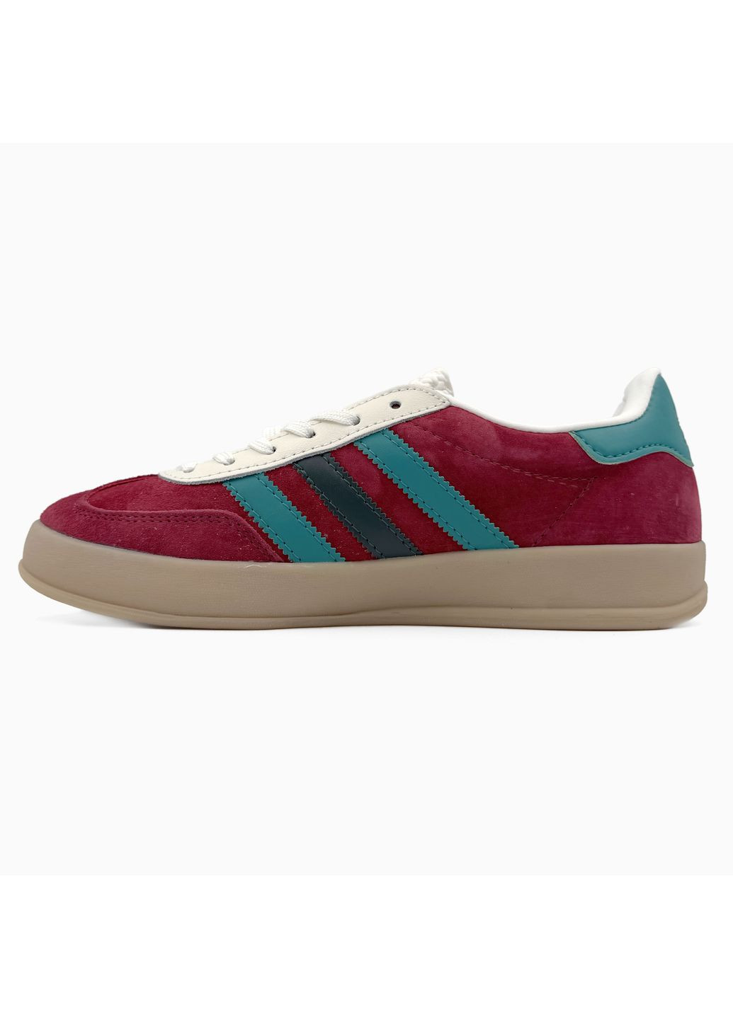 КРОСІВКИ ЖІНОЧІ ADIDAS GAZELLE RED / BLUE / WHITE ADI-0460 АДІДАС ГАЗЕЛЬ No Brand білі демісезони (368868903)