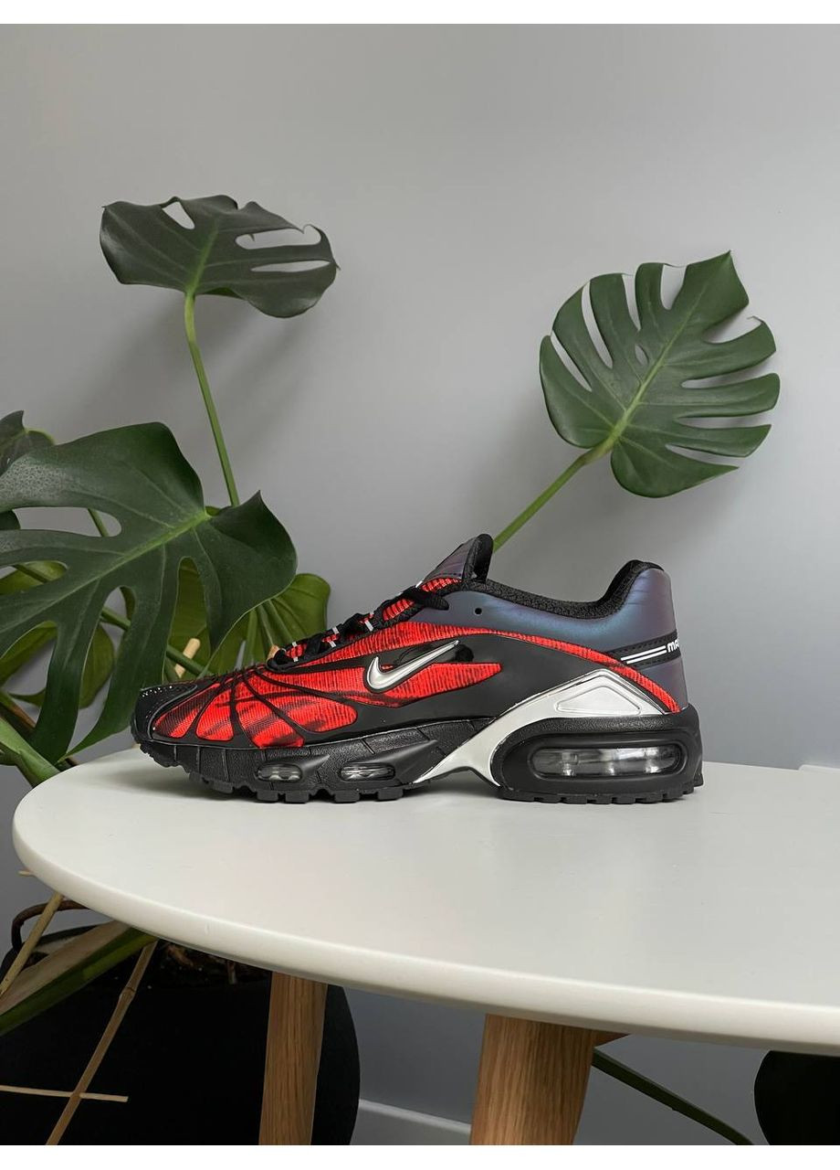 Красные демисезонные кроссовки мужские nike air max tailwind 5 x skepta red black | найк аир макс теилвинд 5 х скепта красные No Brand