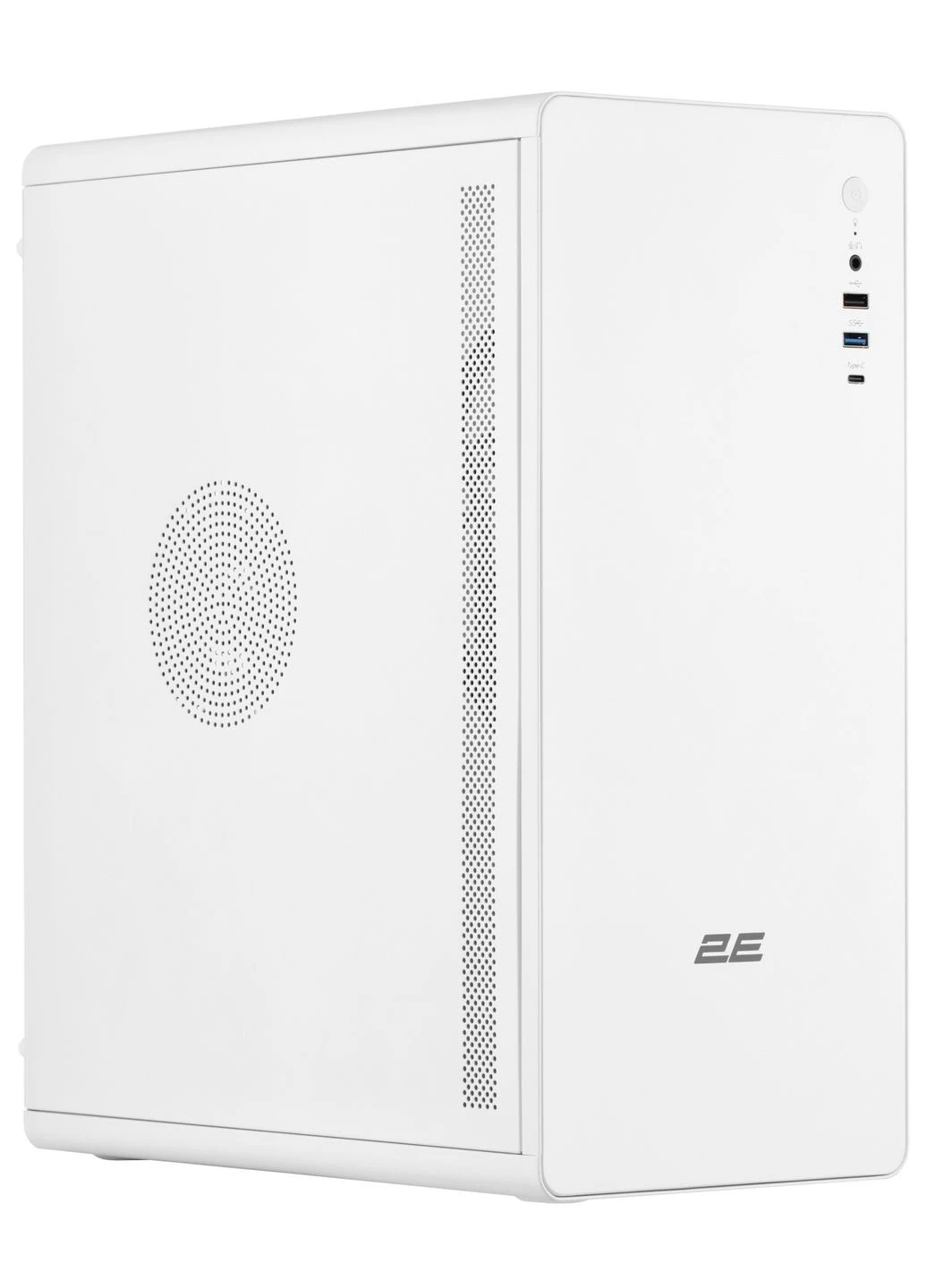 Корпус Credo V500W без БЖ, 1xUSB3.0, 1x USB 2.0, 1xUSB Type-C, 1x120мм, VGA 310мм, ATX, белый. 2E (387182059)