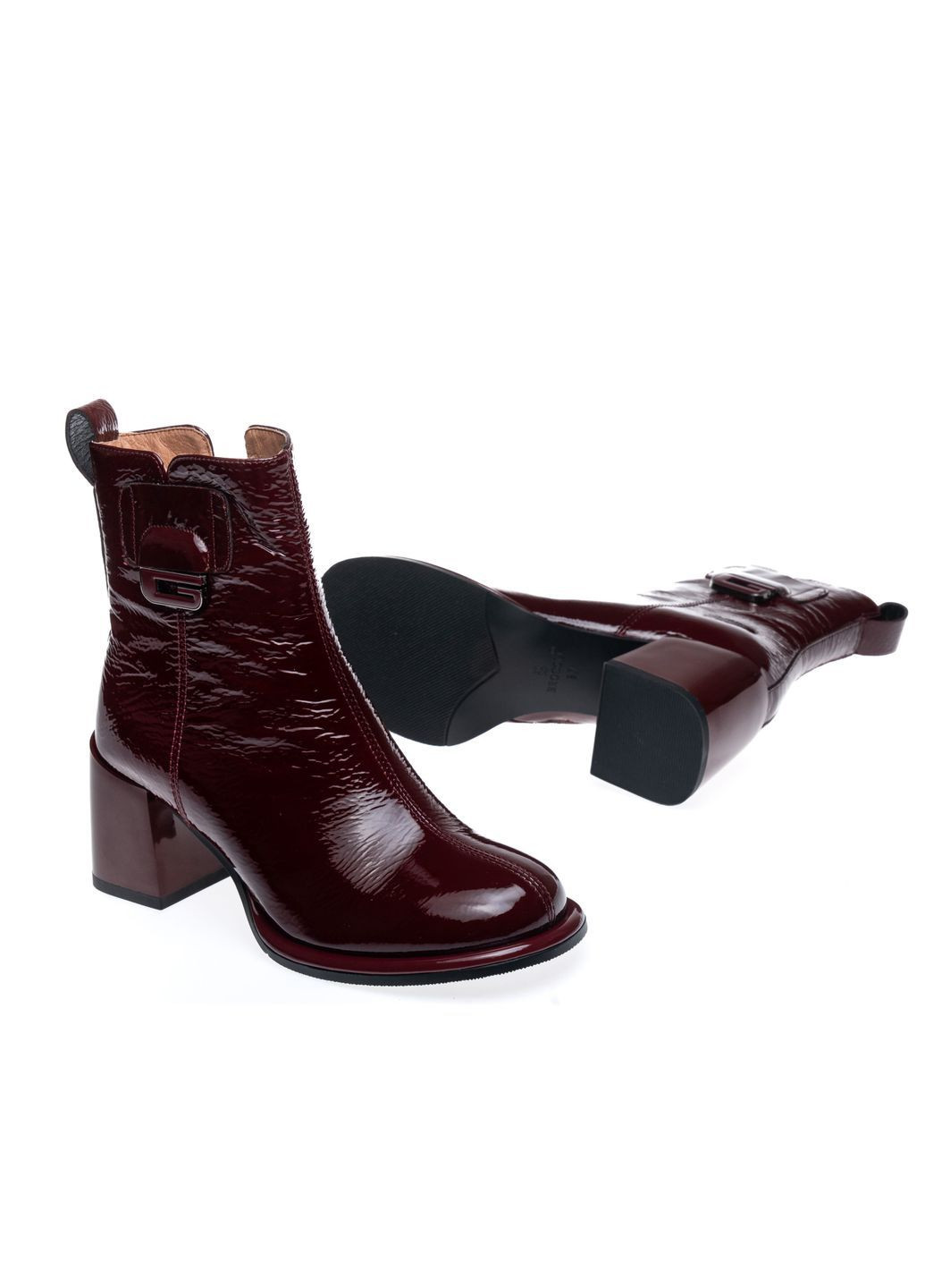 Бордовые демисезонная ботильоны 01592 бордовые Brocoli