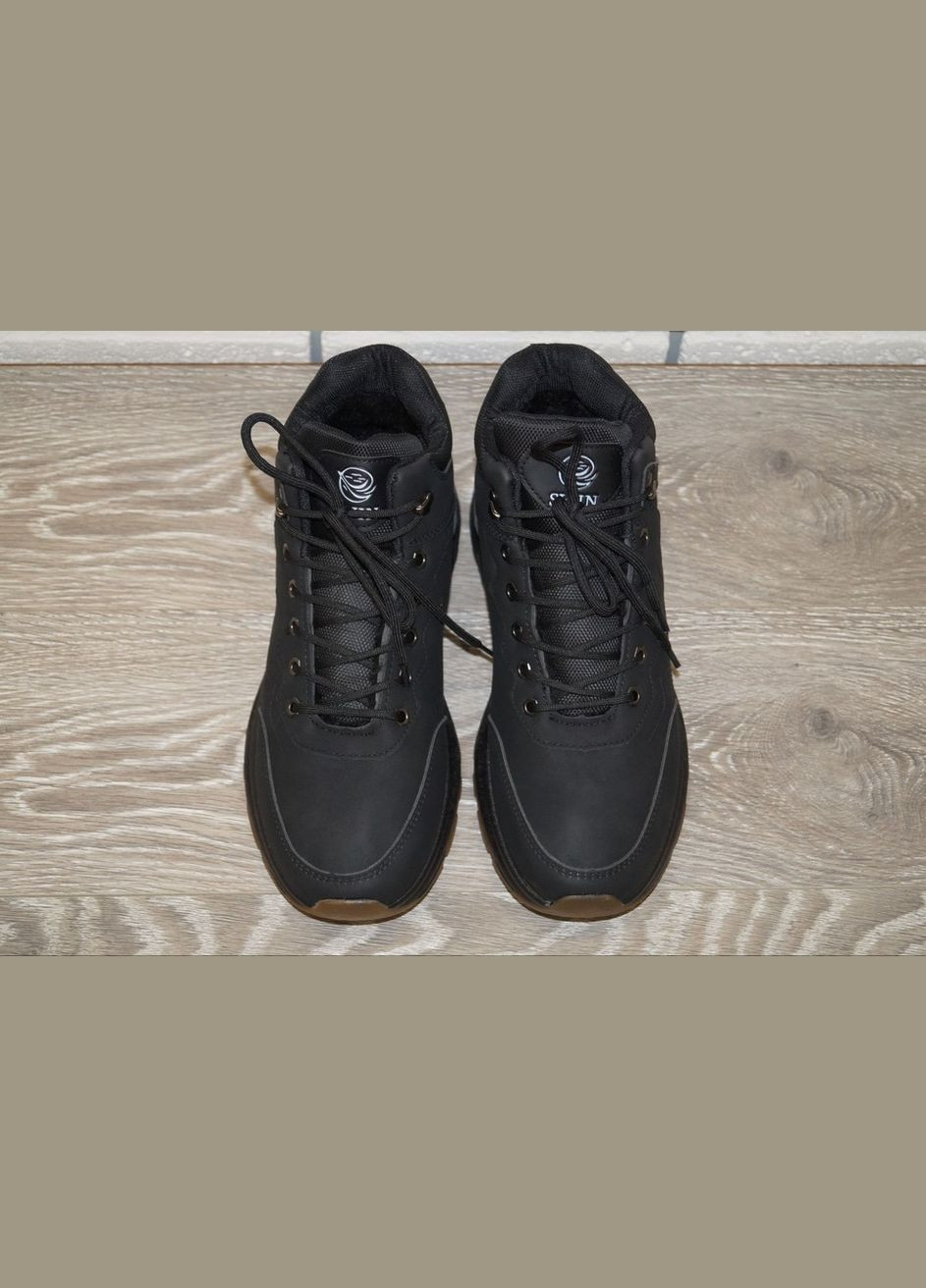 Черные зимние ботинки мужские зимние черные SWIN SHOES