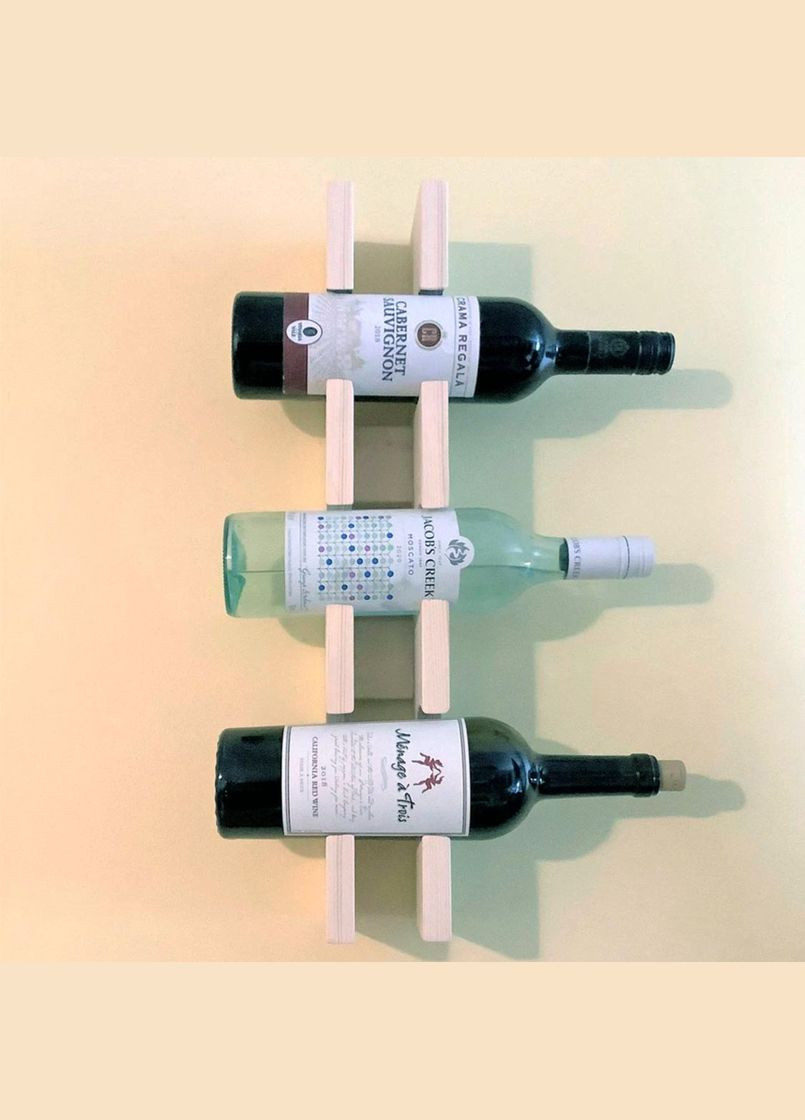 Настенная винная полка из дерева Ториде зефир (ПНК-005420) No Brand (327423229)